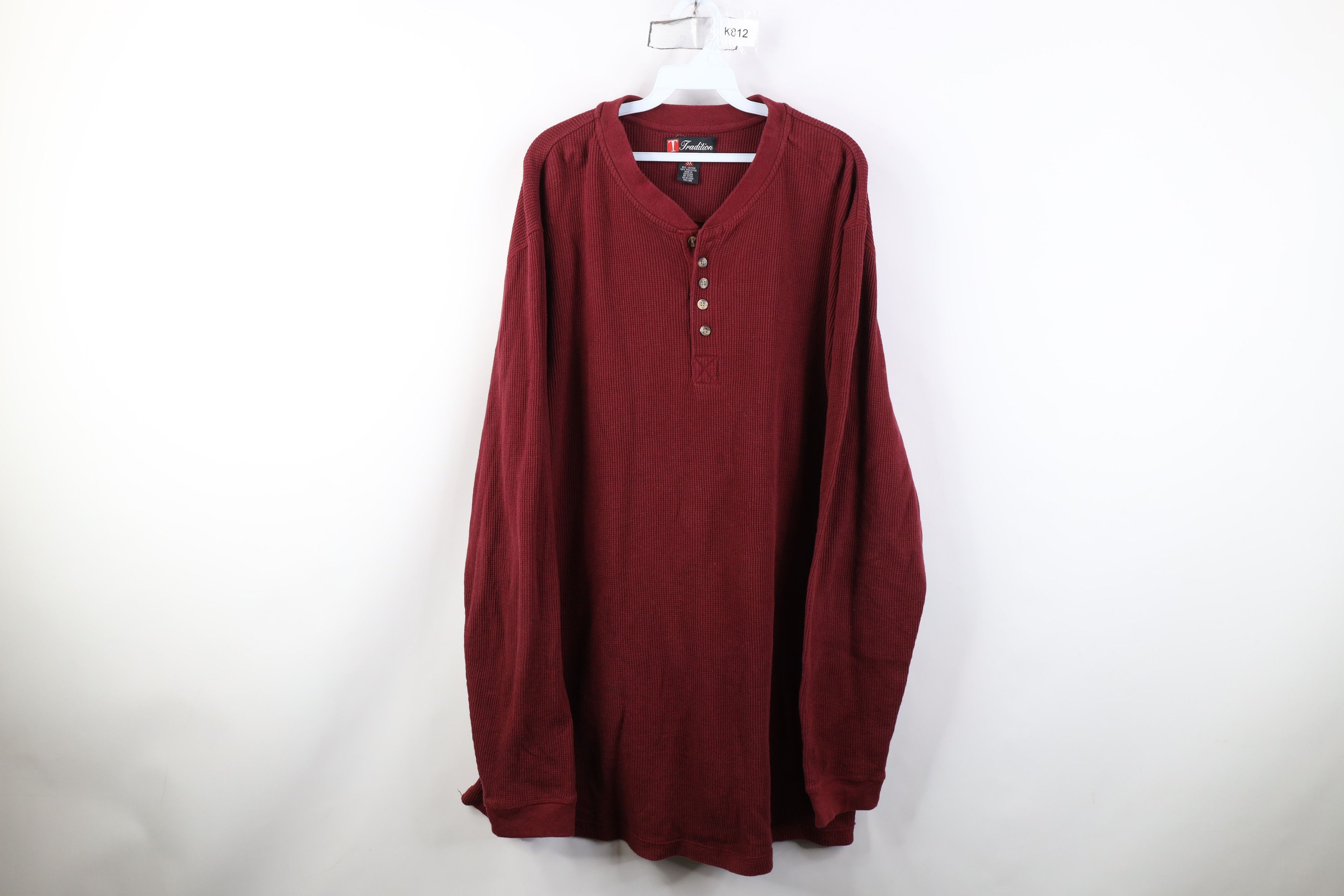 Vintage Vintage 90s Streetwear Knit Long Sleeve Henley T-Shirt Size US XXL / EU 58 / 5 - 1 Thumbnail