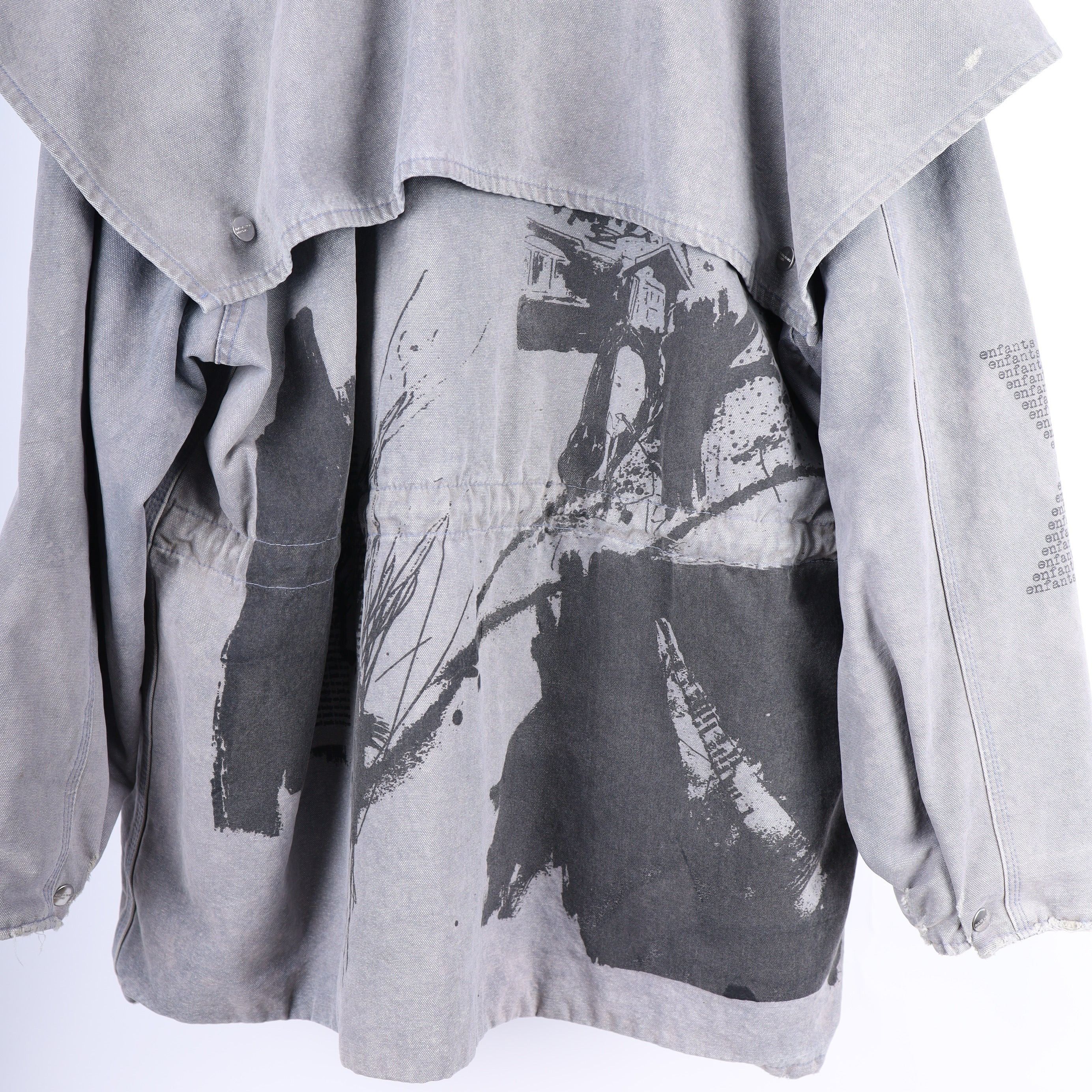 Enfants Riches Deprimes ERD GREY SCREENPRINTED PARKA Size US XL / EU 56 / 4 - 5 Thumbnail