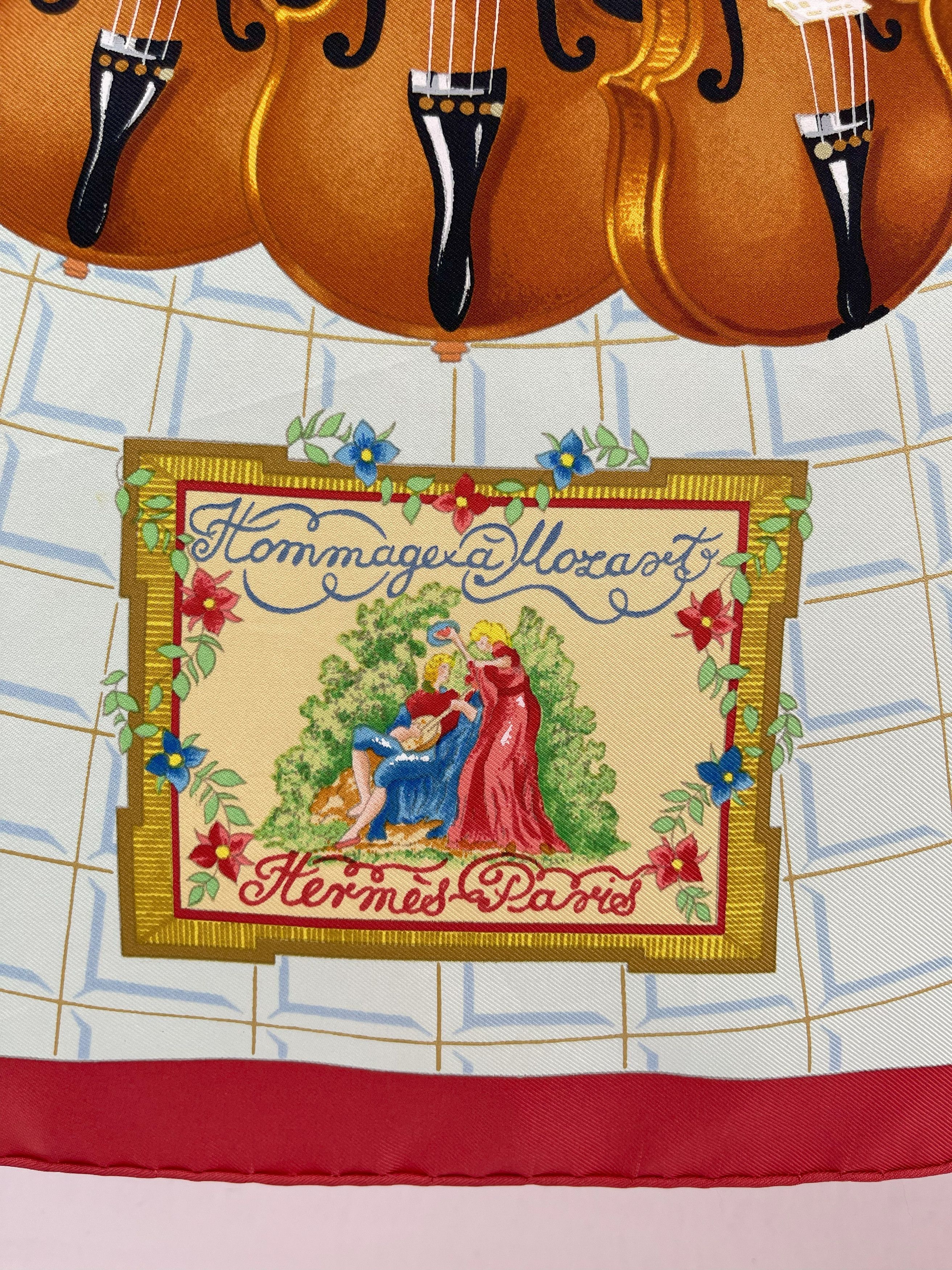 Hermes Vintage Hermès Paris Hommage A Mozart Silk Scarf - S7007 Size ONE SIZE - 8 Thumbnail