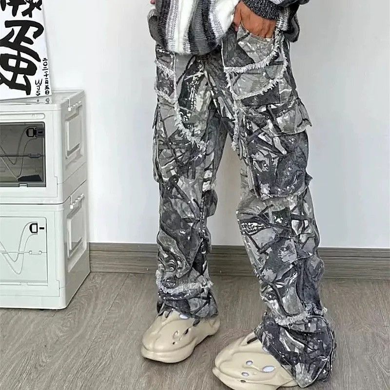 Japanese Brand Stacked Flared Camo Cargo Pant Size US 34 / EU 50 - 4 Thumbnail