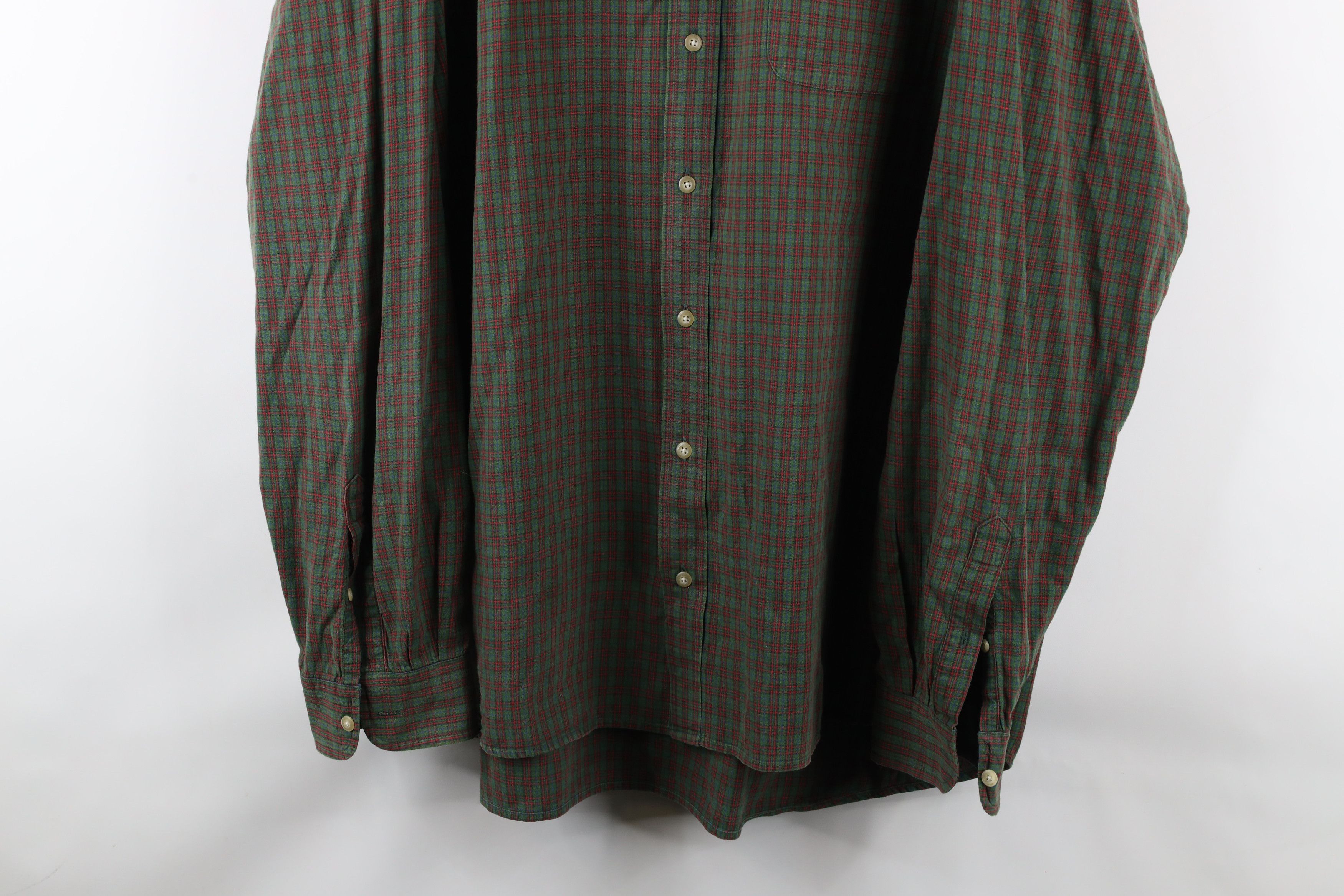 J.Crew × Vintage Vintage 90s J Crew Out Collared Button Down Shirt Plaid Size US XXL / EU 58 / 5 - 3 Thumbnail