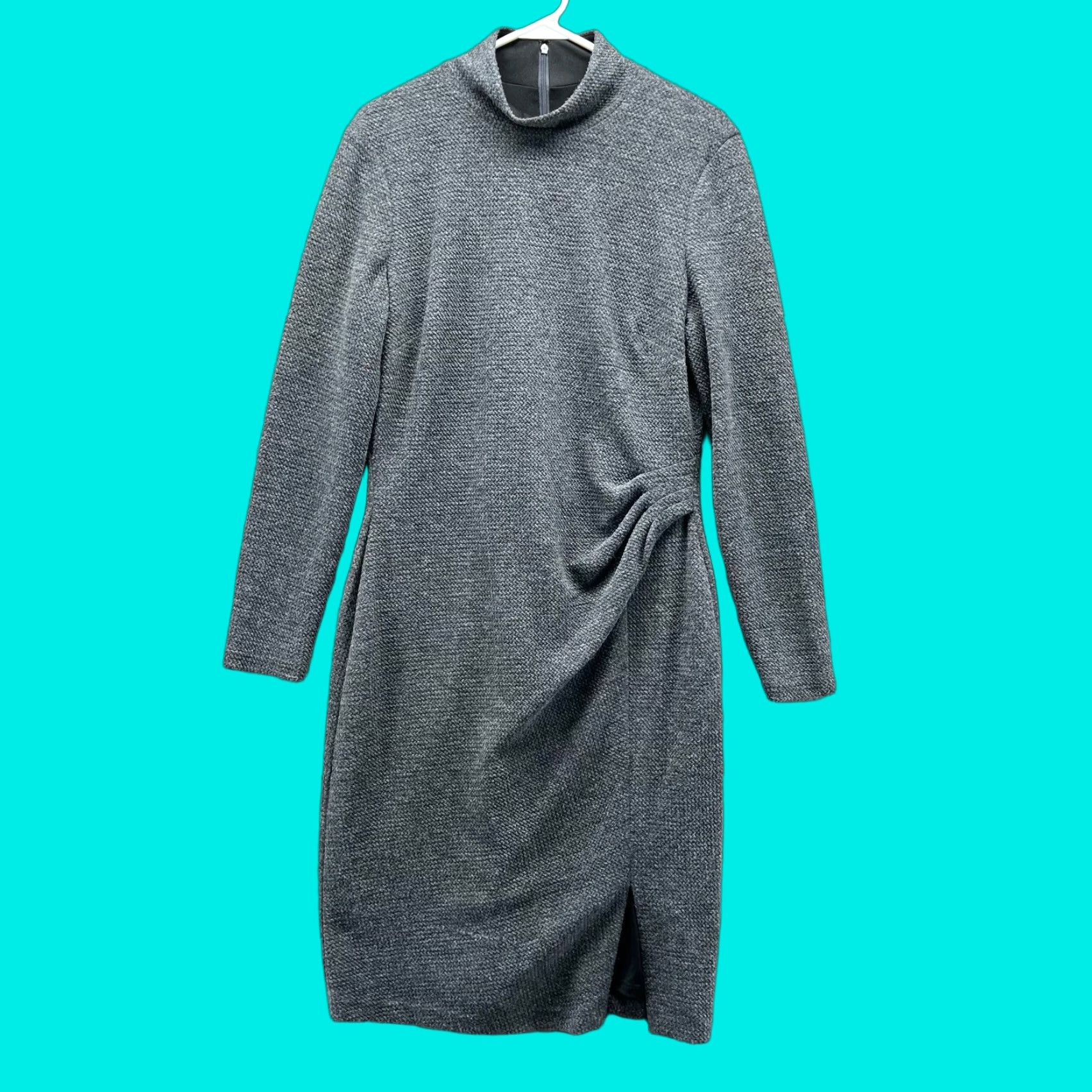 Ralph Lauren Lauren Ralph Lauren Dress Women 12 Heather Gray Long Sleeve Pencil Wool Casual 12 Gray Mens Womens Girls Size XL / US 12-14 / IT 48-50 - 1 Thumbnail