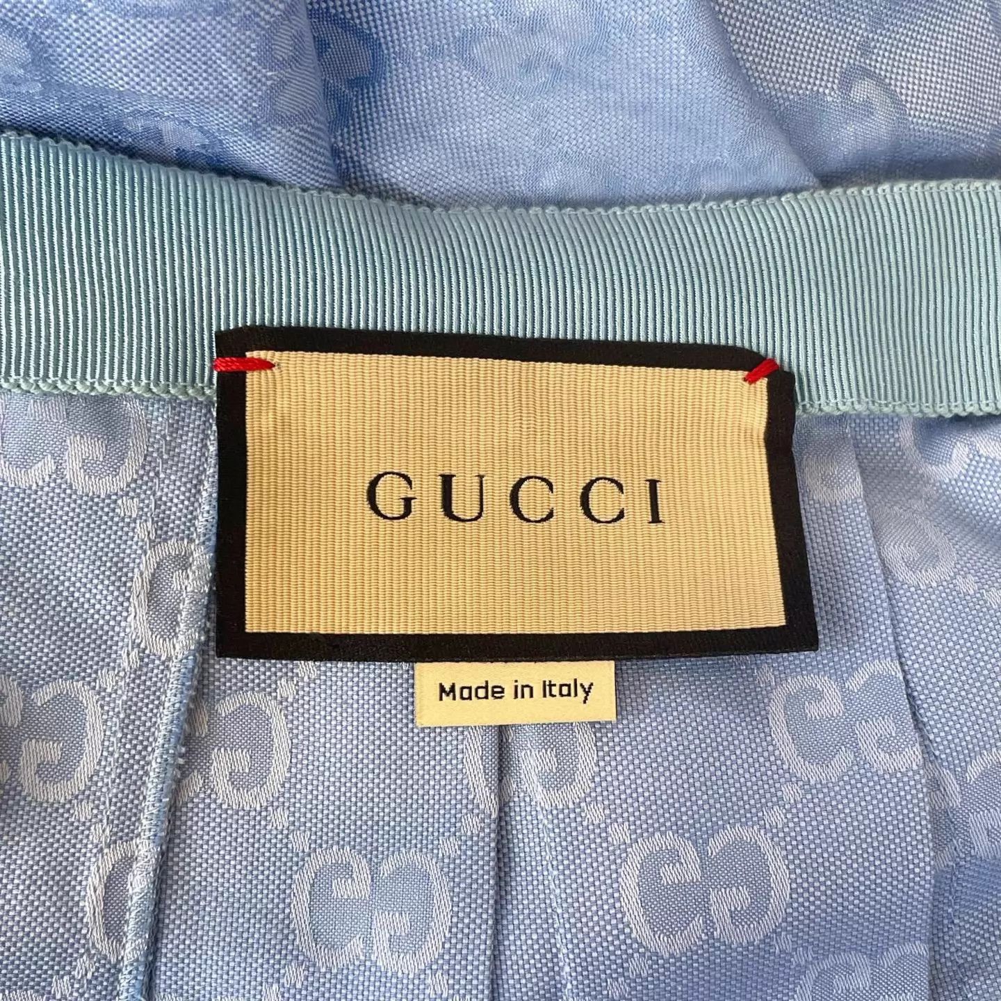 Gucci GUCCI logo all over blue pleated dress women's size 36 Size XS / US 0-2 / IT 36-38 - 6 Thumbnail