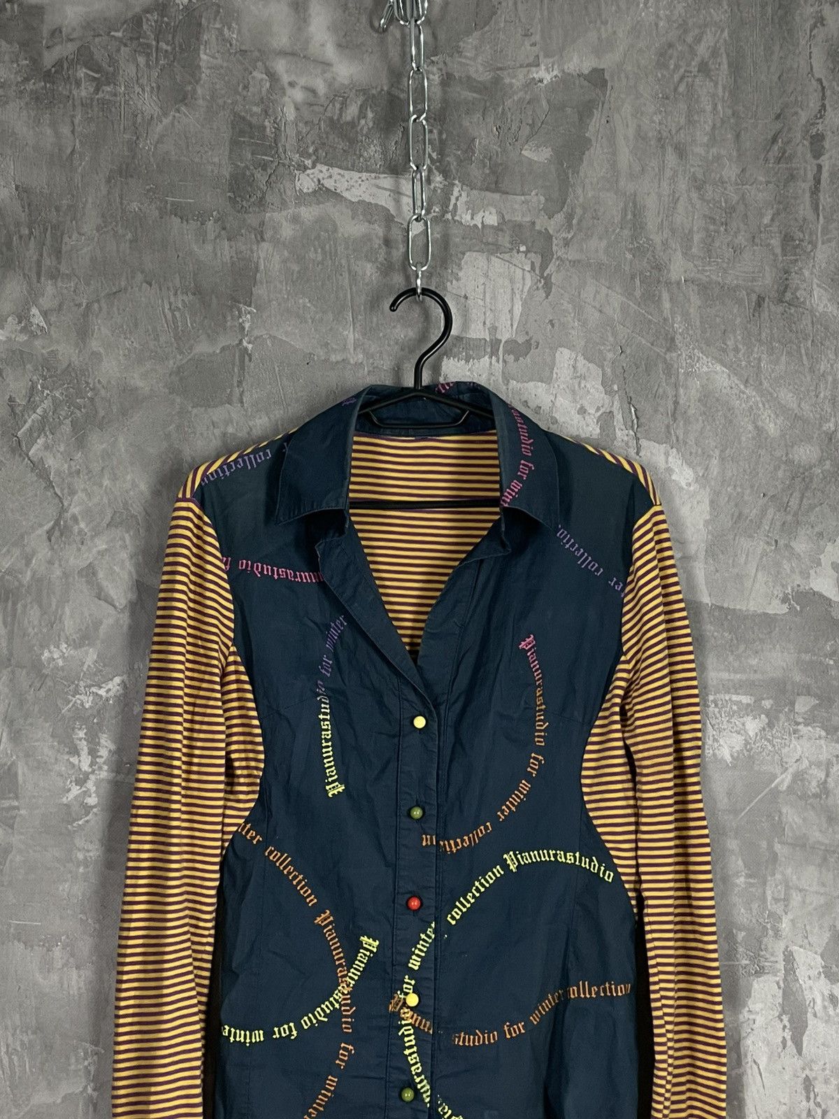 Other Y2K Coloured Avant Garde Type Button Up Shirt Size M / US 6-8 / IT 42-44 - 2 Thumbnail