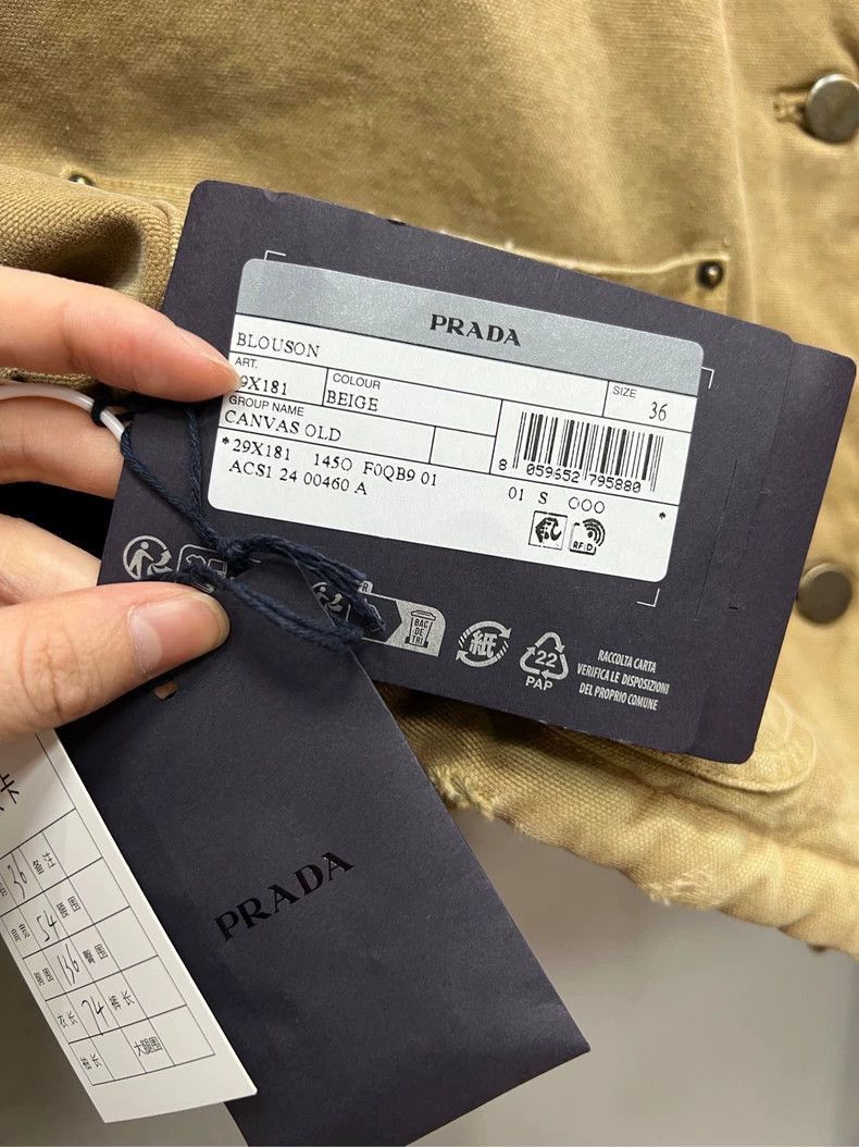 Prada Prada Light Brown Work Jacket with Leather Collar -2505 Size XS / US 0-2 / IT 36-38 - 5 Thumbnail
