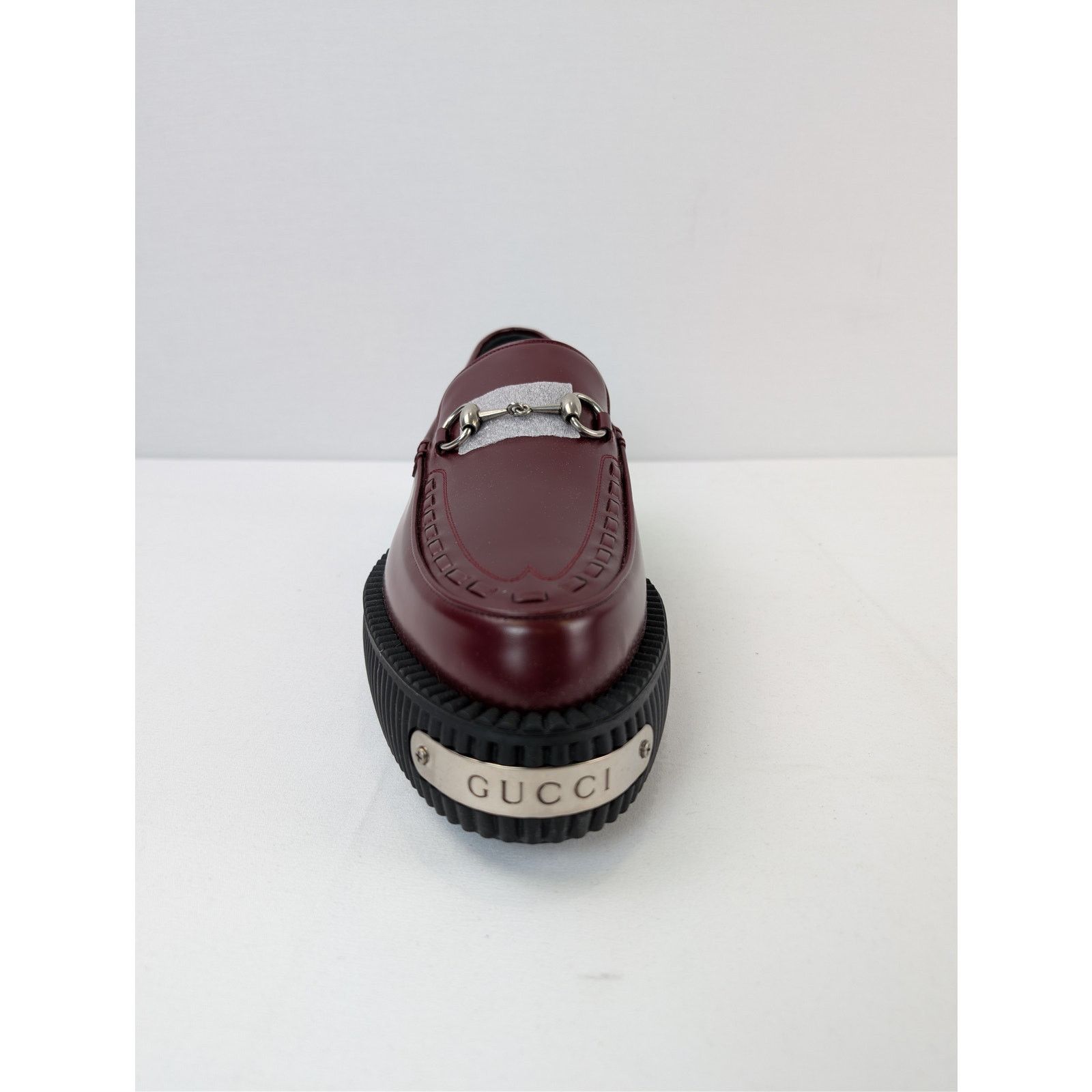 Gucci o1rshd1 Horsebit Creeper Loafer in Rosso Ancora Red leather Size US 11.5 / EU 44-45 - 16 Thumbnail