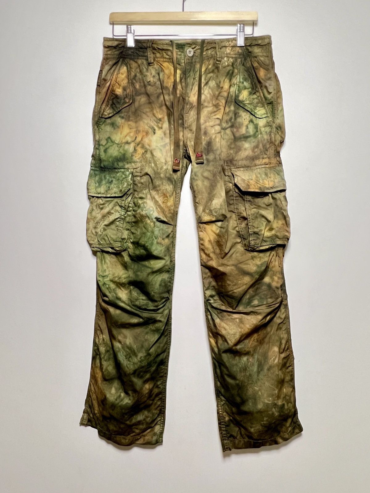 Giorgio Armani giorgio armani tie dye cargo camo multipocket army pants Size US 31 - 1 Thumbnail