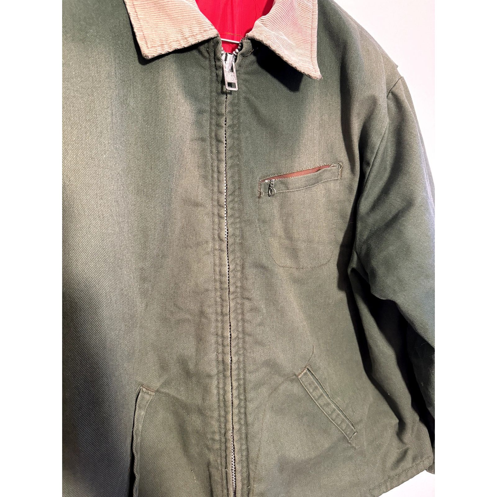 Vintage Vintage Green Sunfaded Quilted Lined Boxy Workwear Jacket Size US M / EU 48-50 / 2 - 6 Thumbnail