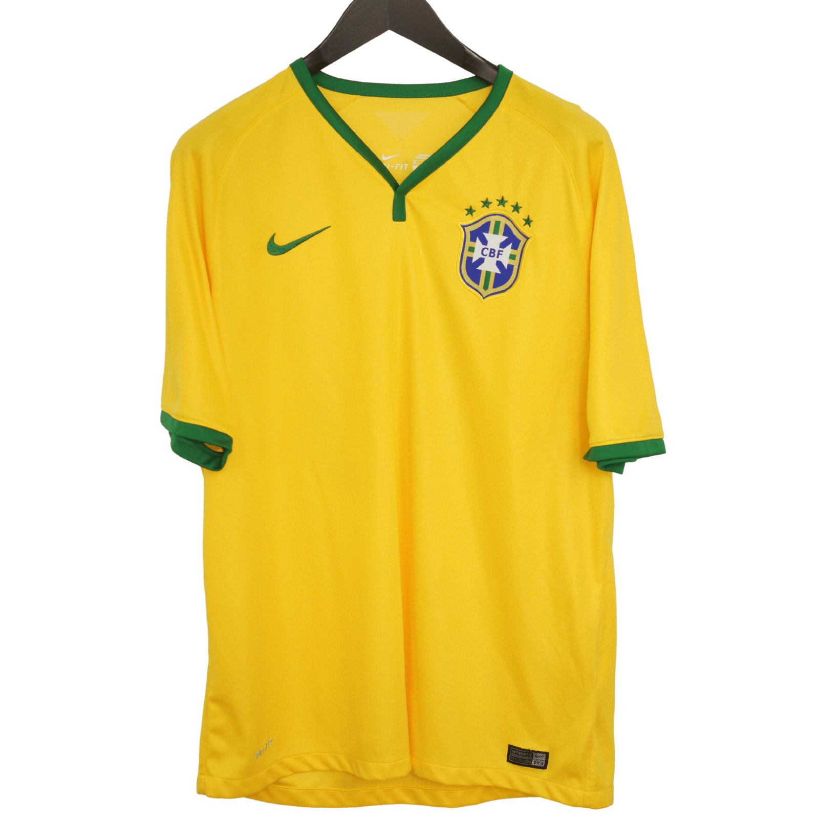 Image of Nike Men Genuine Brasil 2014 Fifa World Cup Jersey XL Xme856 in Yellow