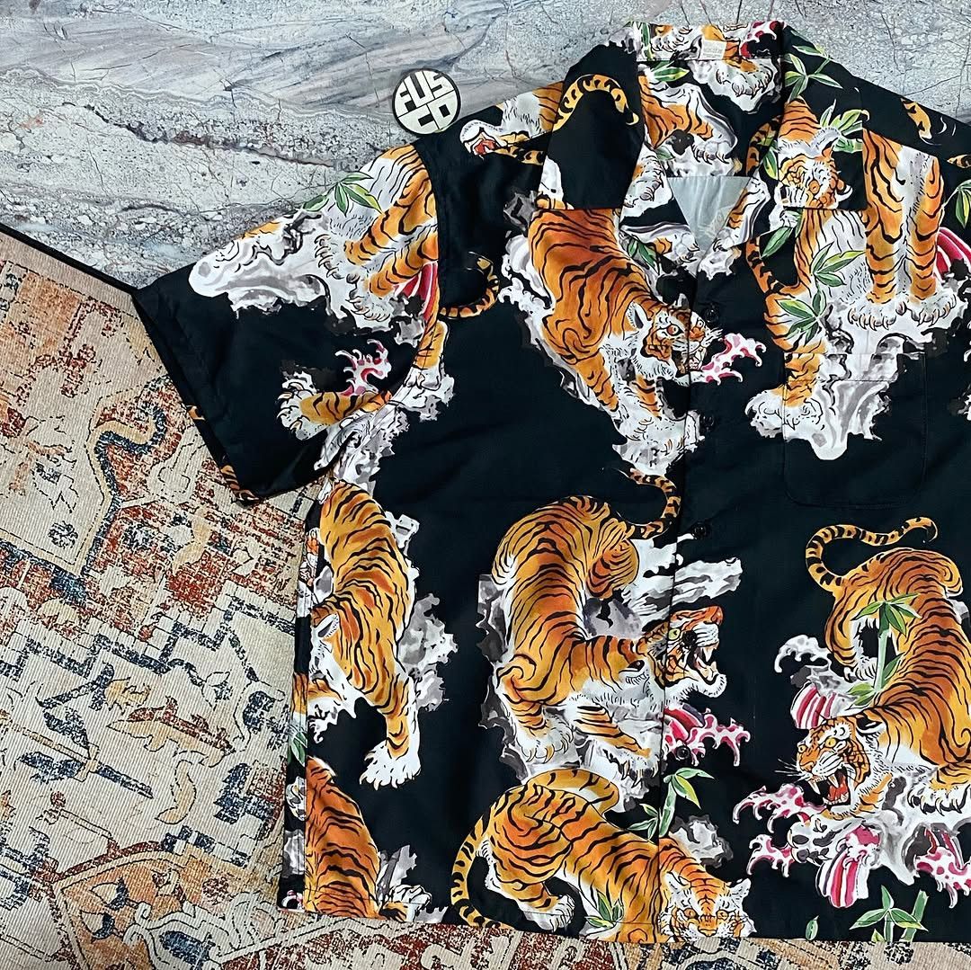 Japanese Brand Hawaian Shirt Tiger Size US XL / EU 56 / 4 - 3 Thumbnail