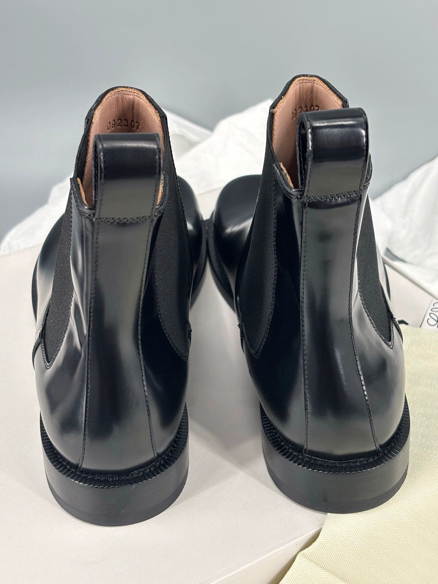 Loewe black leather chelsea boots for men Size US 7 / EU 40 - 4 Thumbnail