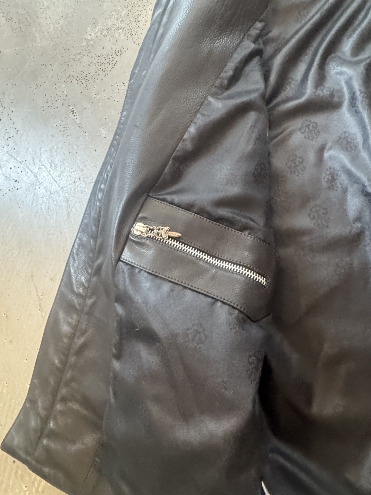 Chrome Hearts Chrome Hearts Sex Records Leather Racing Jacket Size US XL / EU 56 / 4 - 9 Thumbnail