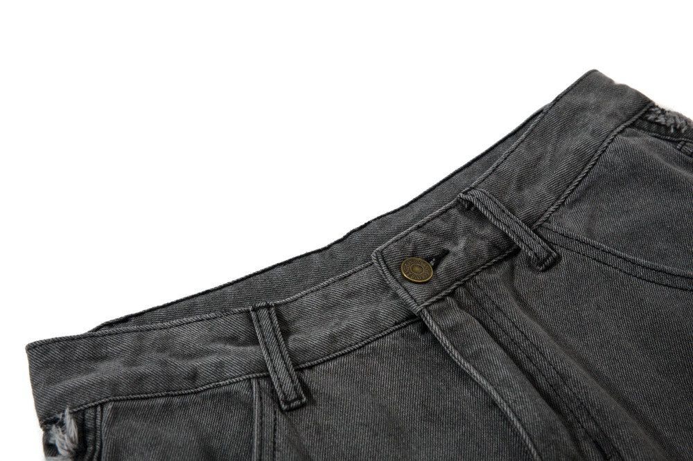 Vintage Men's patchwork raw edge workwear washed distressed jeans Size US 32 / EU 48 - 3 Thumbnail