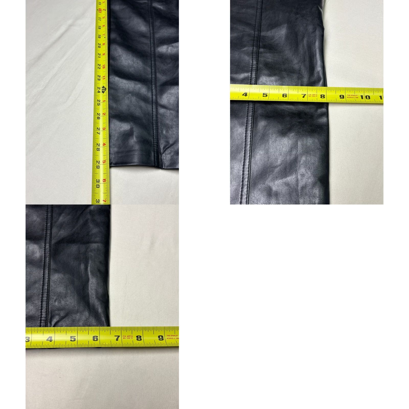 Vintage Wilfred Aritzia Black Faux Leather Straight Leg Pants Womens 12 W31 L29 Size 34" / US 12 / IT 48 - 8 Thumbnail