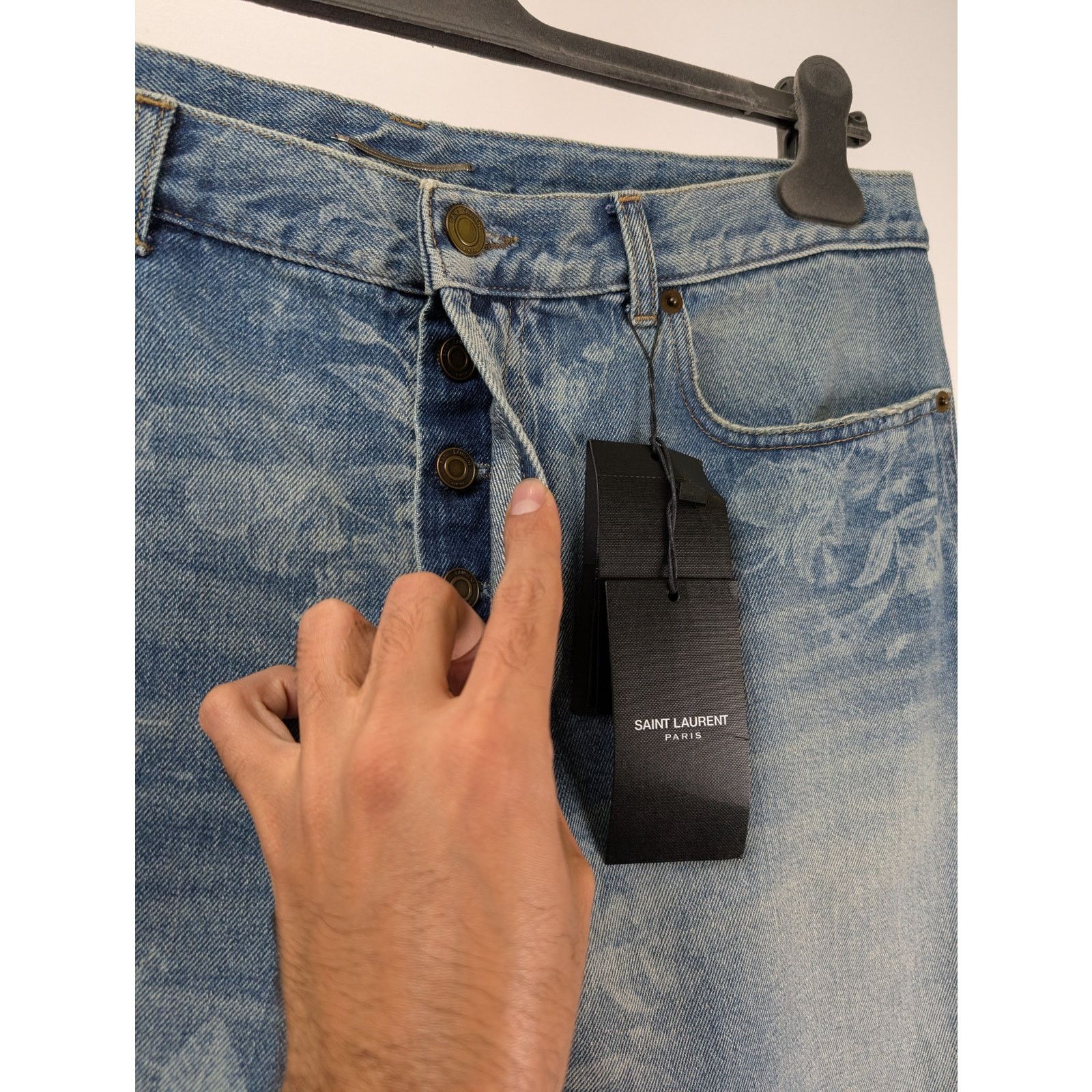 Saint Laurent Paris o1rshd1 Denim Short Straight in Florida Blue Size US 34 / EU 50 - 6 Thumbnail