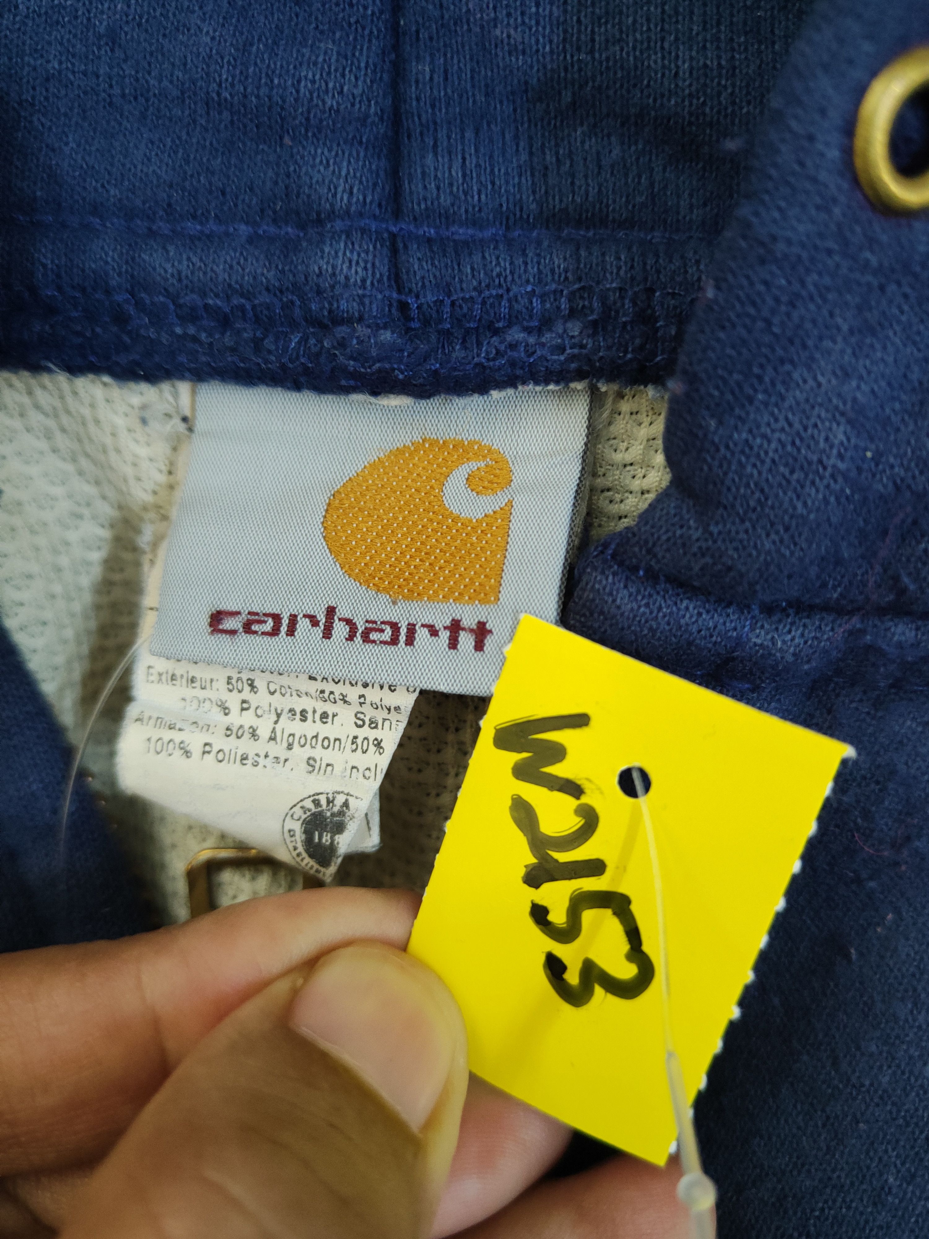 Carhartt DL Carhartt vintage Navy Hoodie Sweaters dikmat #W2153 Size US XL / EU 56 / 4 - 13 Thumbnail