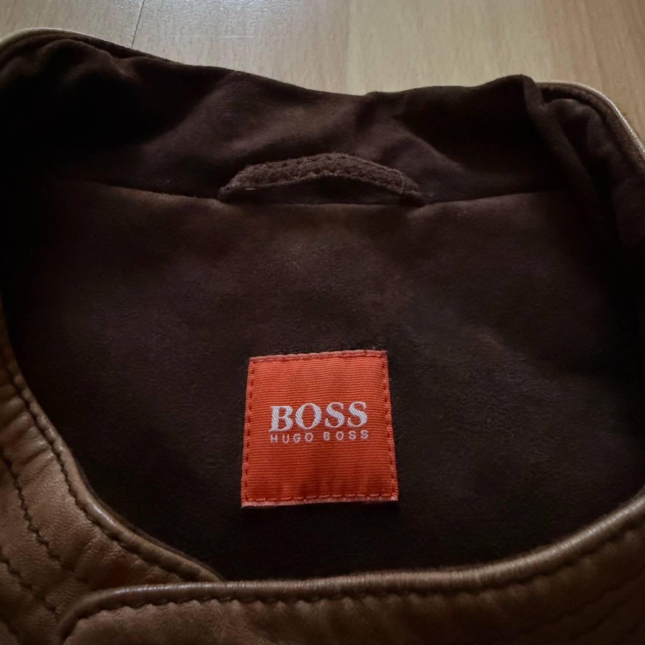 Hugo Boss Hugo Boss Orange Vintage leather jacket Size US L / EU 52-54 / 3 - 6 Thumbnail