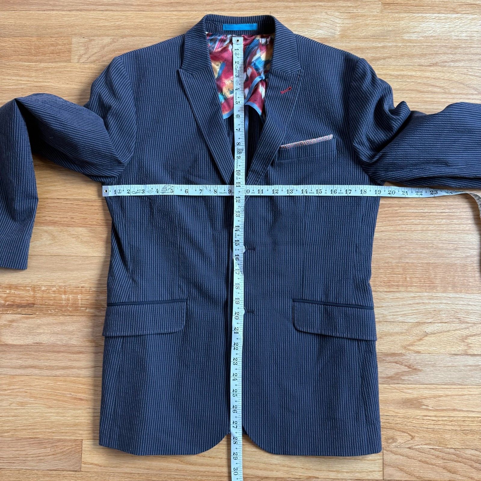 Ted Baker Ted Baker London Men's Blue Textured Blazer Size US S / EU 44-46 / 1 - 2 Thumbnail