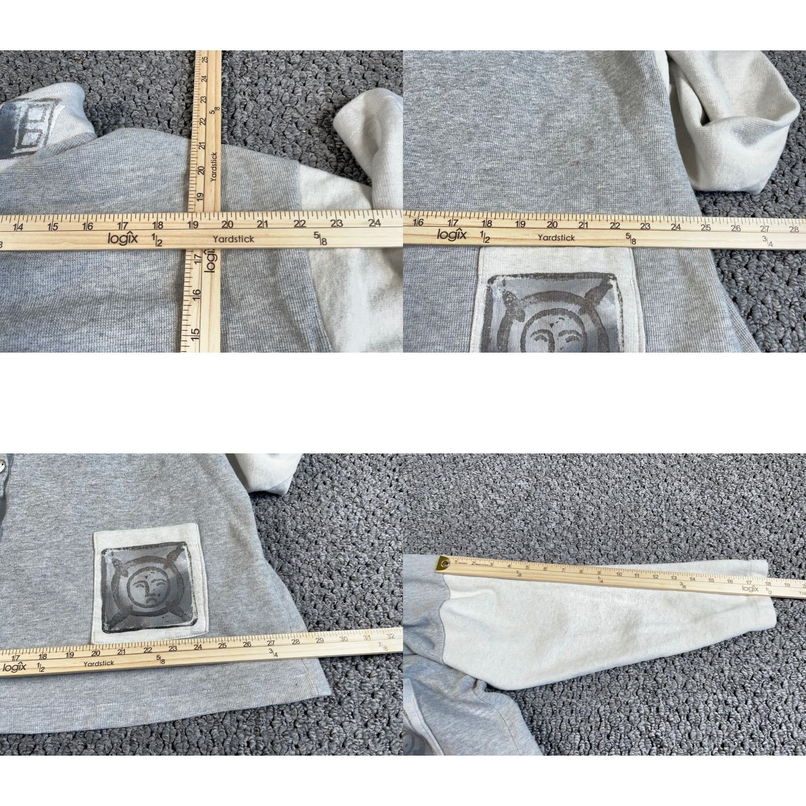 Vintage VINTAGE Odile Polar Bear Pattern Cardigan Sweater Women's 2 Gray Cotton Lightweight Casual Size XS / US 0-2 / IT 36-38 - 8 Thumbnail