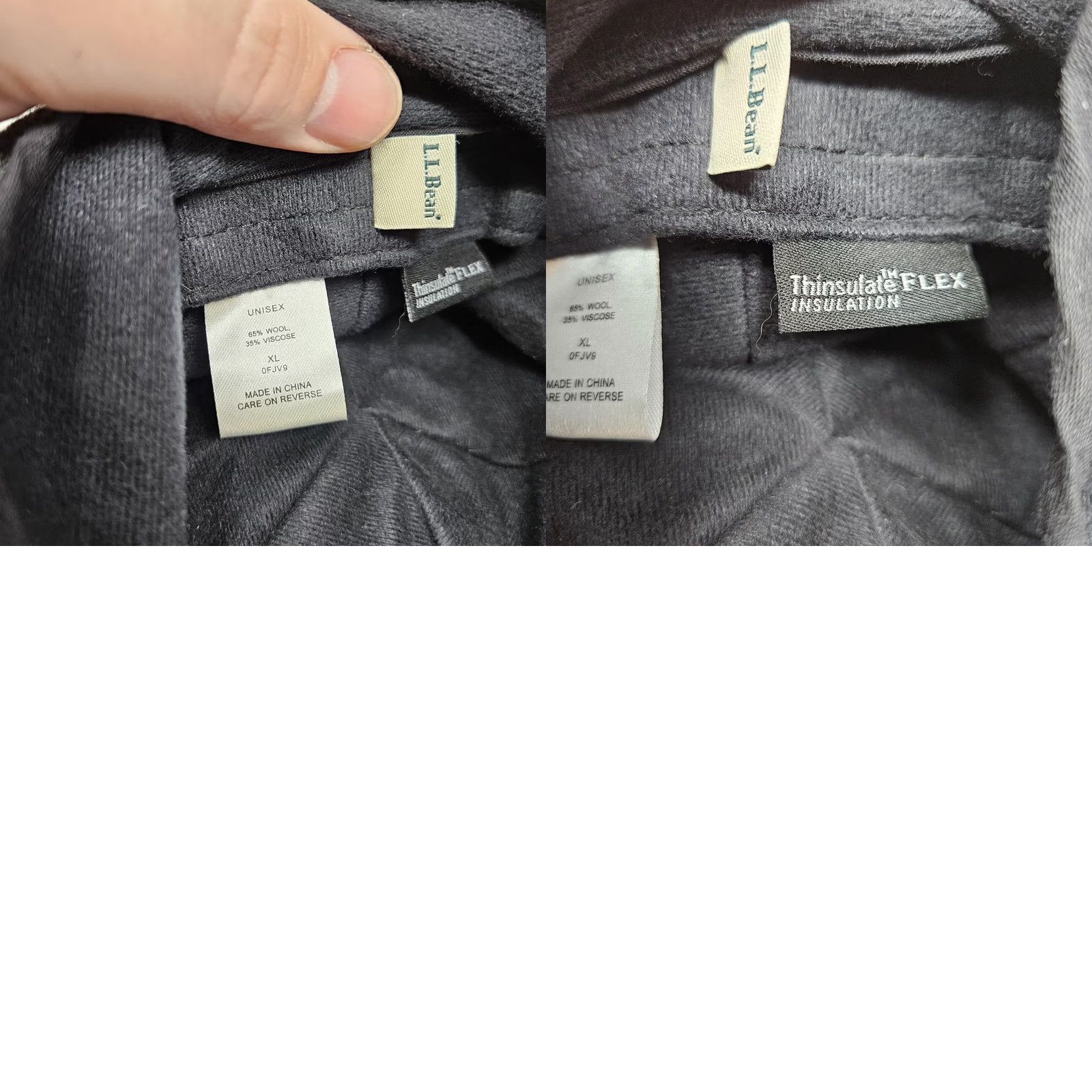 Vintage L.L. Bean Hat Trapper XS? No — but XL Gray Wool Thinsulate Ear Flap Lined Men Size ONE SIZE - 8 Thumbnail