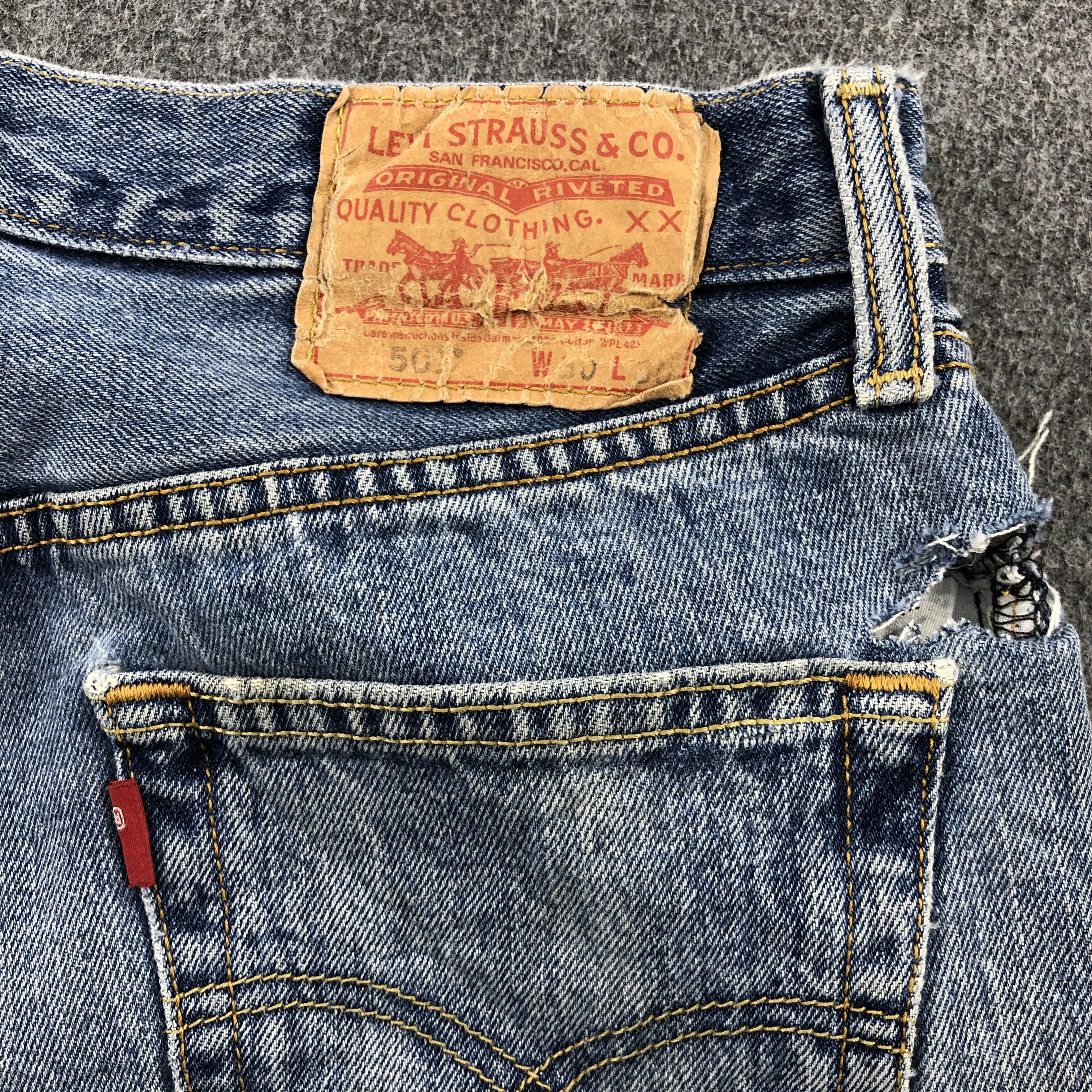 Levi's Vintage Levis Blue Wash 501 Jeans-JM1718 Size US 30 / EU 46 - 6 Thumbnail