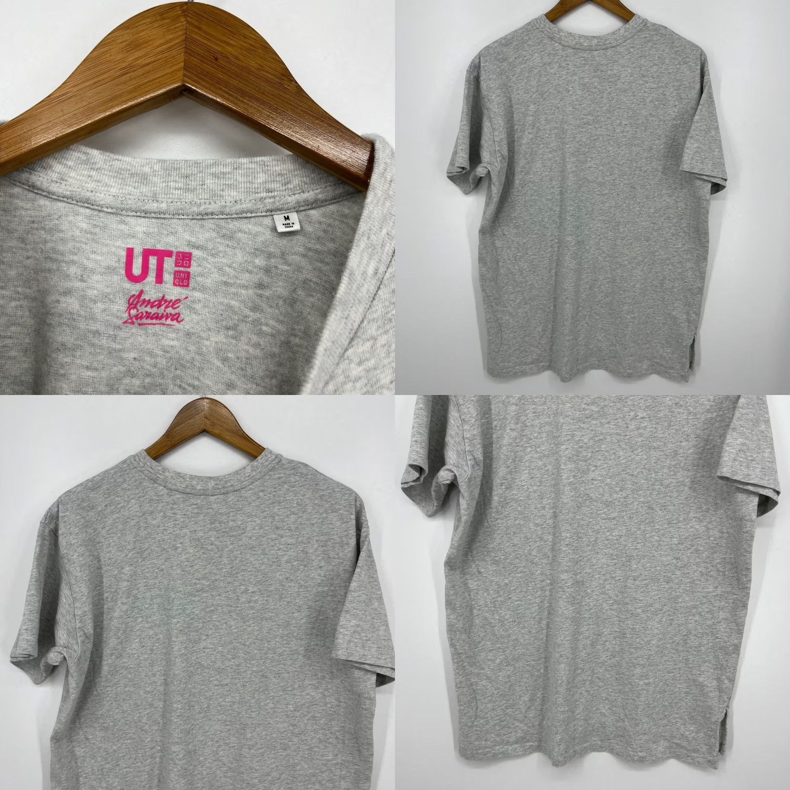 Uniqlo Uniqlo T-Shirt Men M Gray Short Sleeve Crew Neck Cotton Logo Size US M / EU 48-50 / 2 - 8 Thumbnail