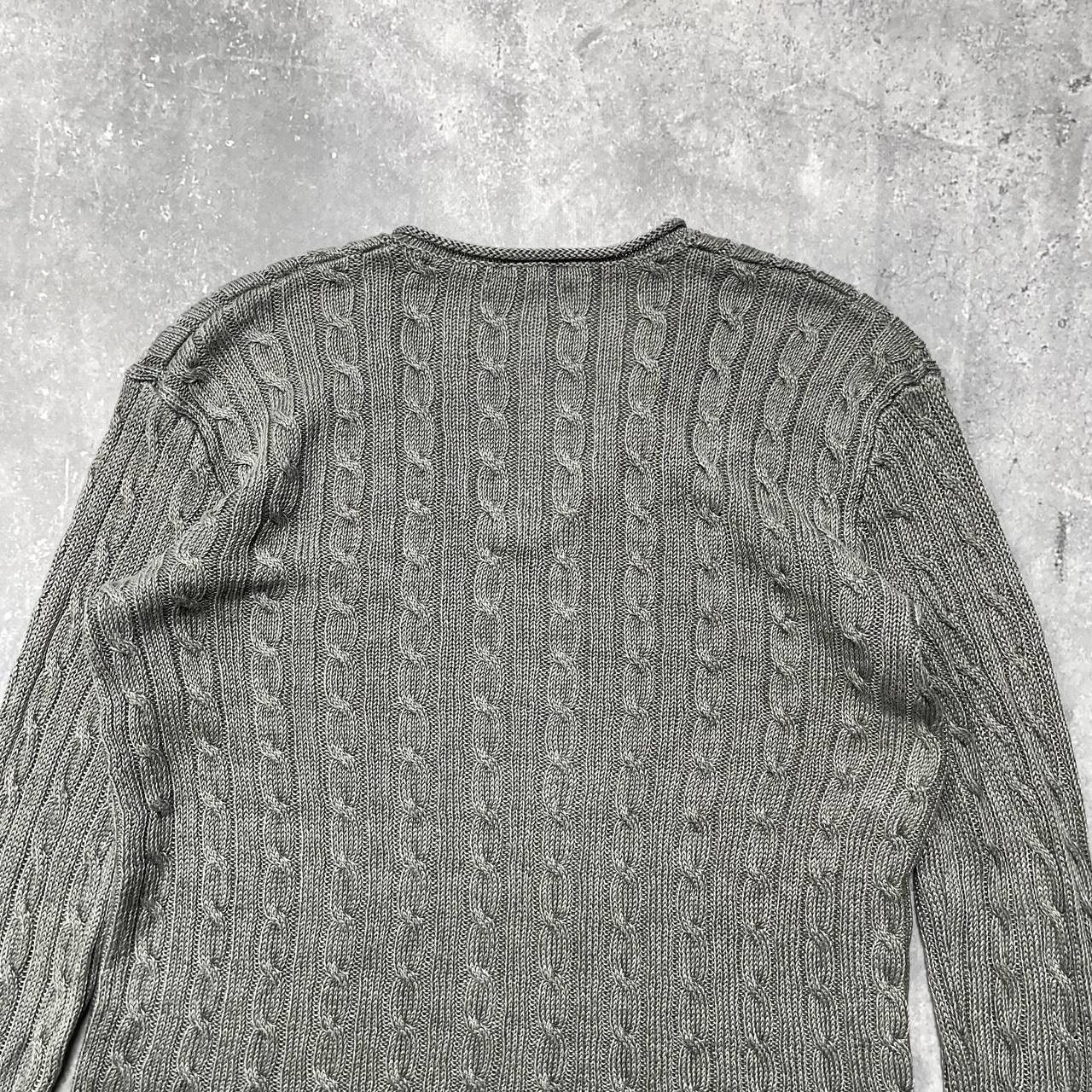 Ralph Lauren Vintage 2000s Ralph Lauren V-Neck Cable Knit Sweater Women’s Size L / US 10 / IT 46 - 15 Thumbnail
