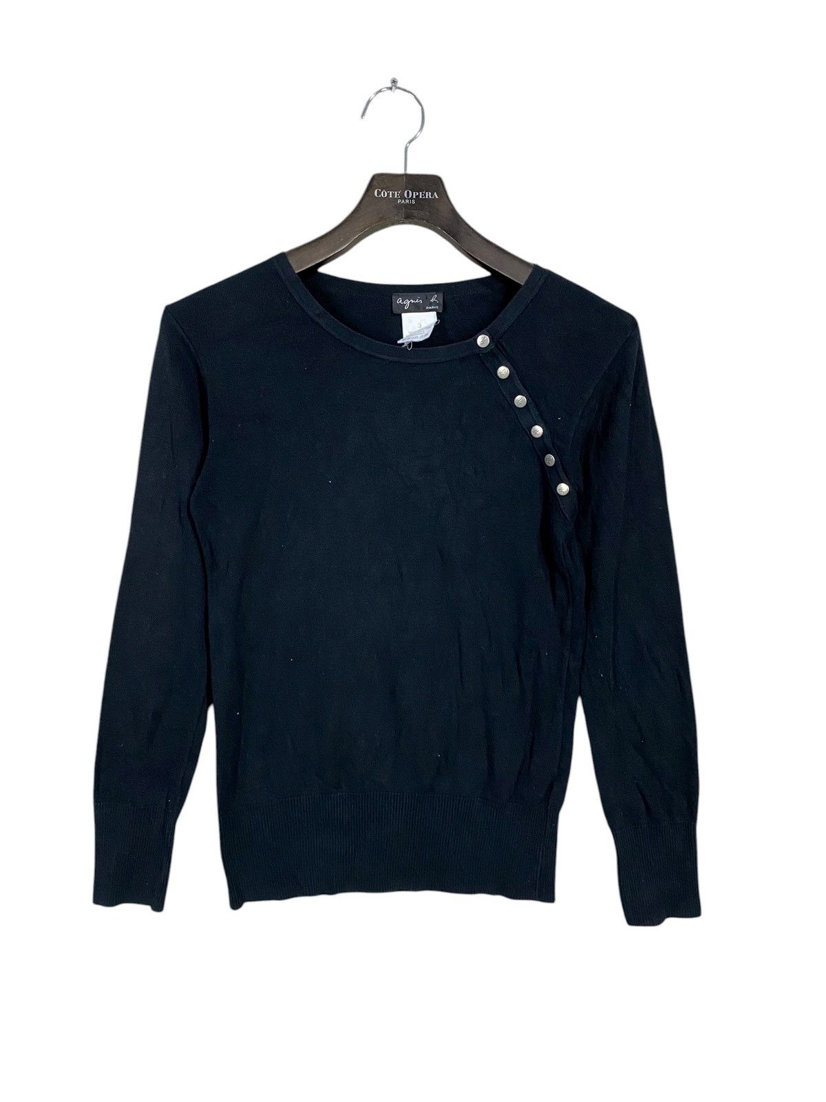 Vintage agnes b sweater shoulders button size 3