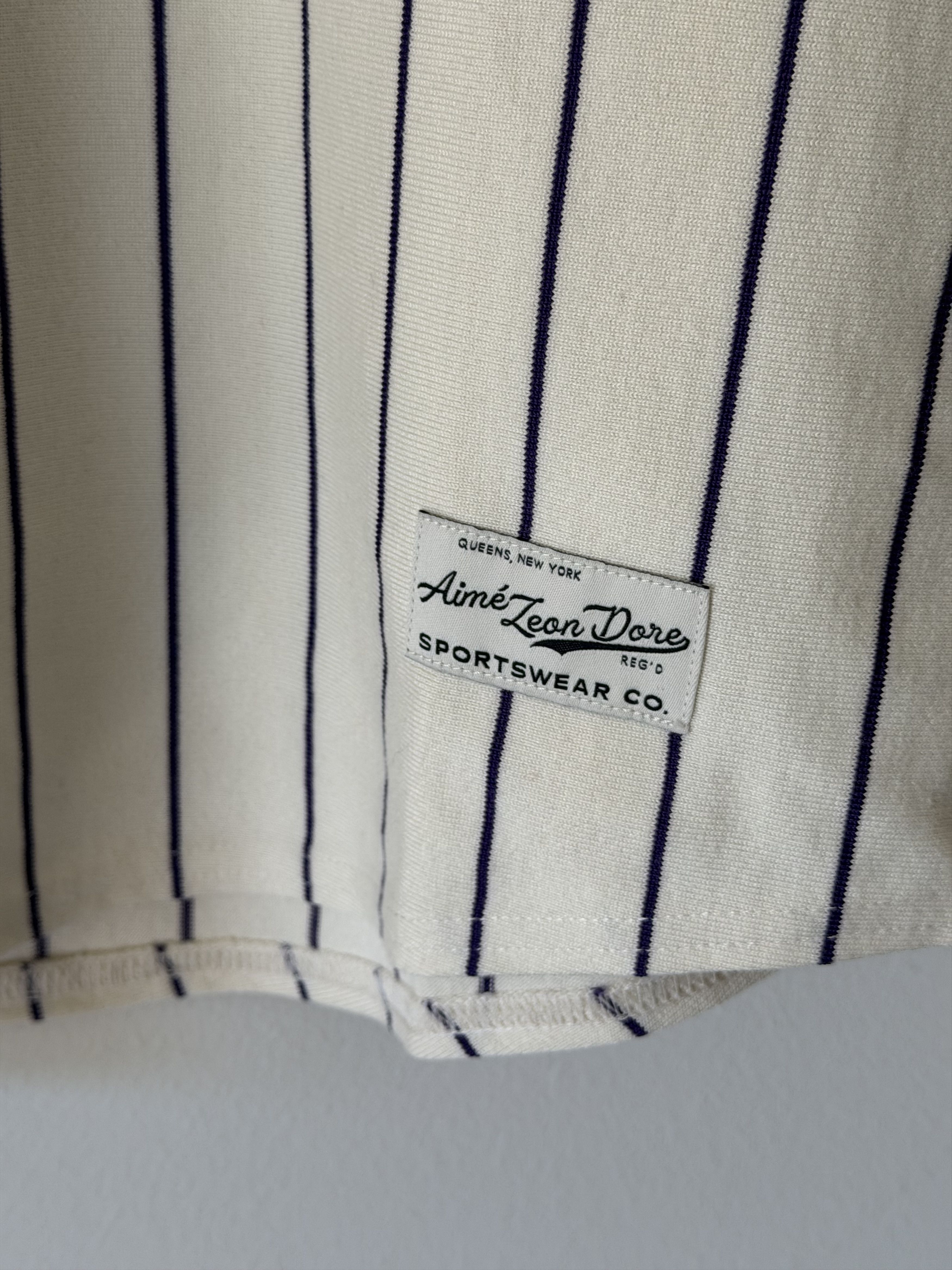 Aime Leon Dore Aime Leon Dore Baseball Jersey in White Purple Size US M / EU 48-50 / 2 - 3 Thumbnail