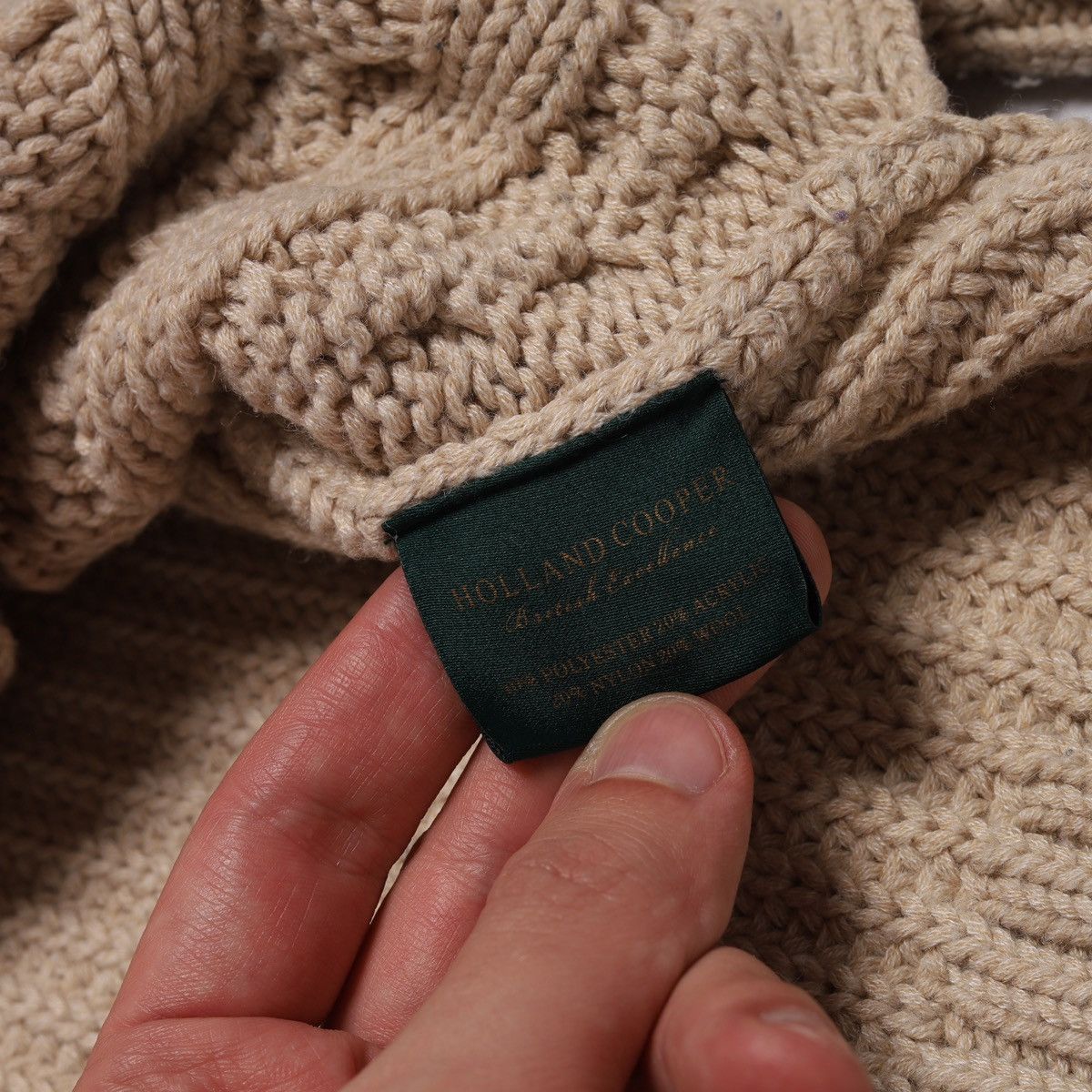 Other Holland Cooper Greenwich Cable Knit Jumper Sweater Beige Size M / US 6-8 / IT 42-44 - 7 Thumbnail