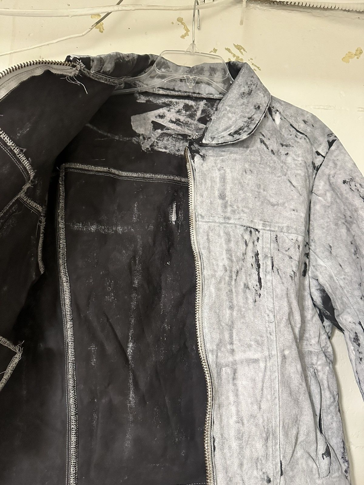 Designer Hand Sewn Painted Trucker Jacket Size US M / EU 48-50 / 2 - 3 Thumbnail