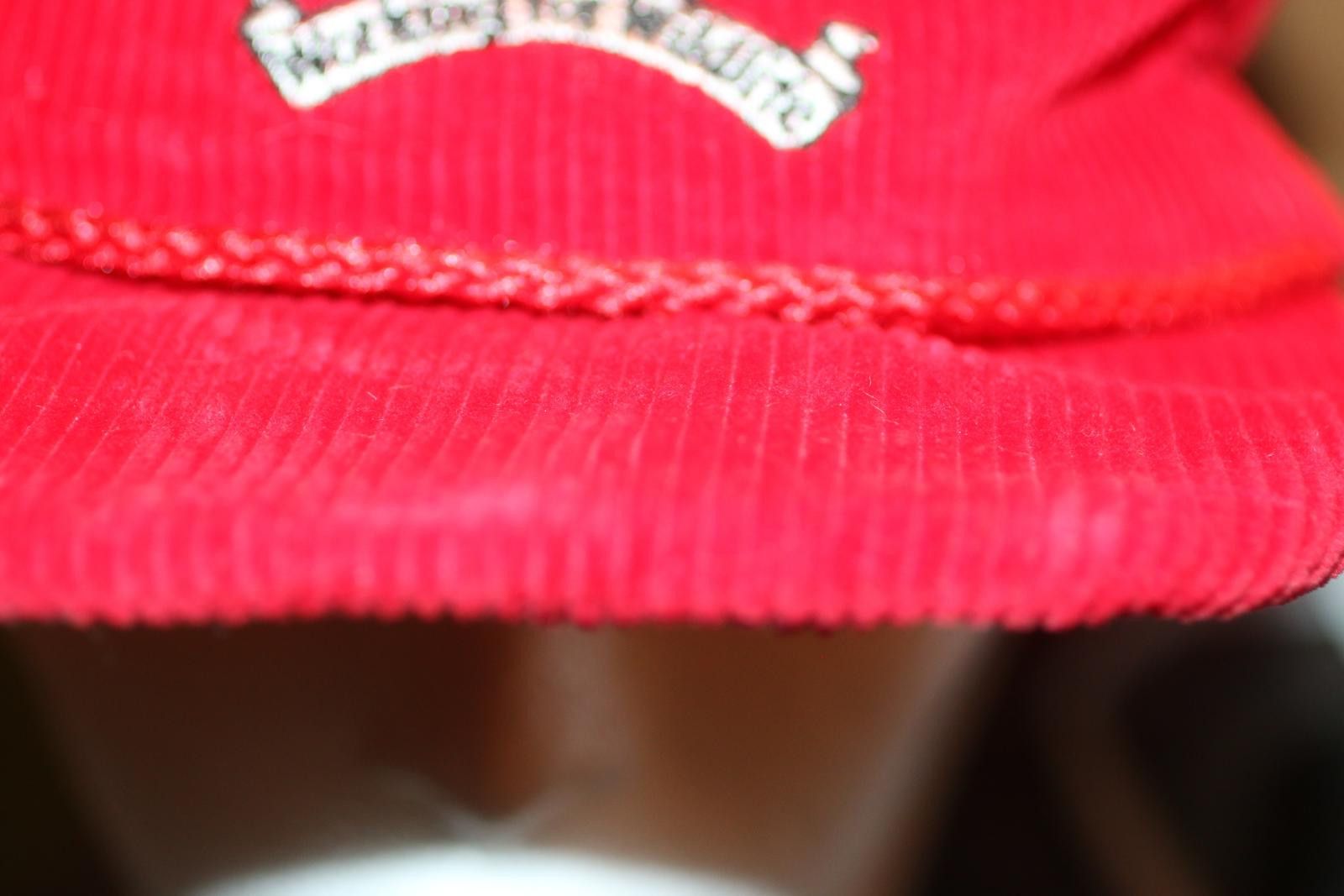 MLB Vintage Red Corduroy Strapback Hat Moose Mountain Elk Lodge Size ONE SIZE - 3 Thumbnail