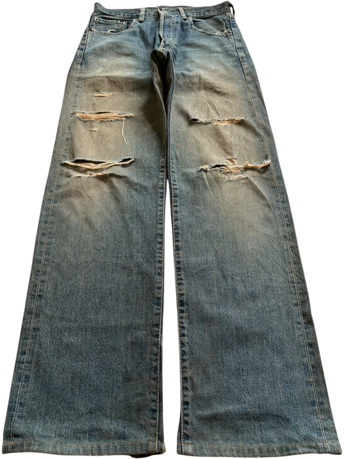 Levi's Vintage 80s Levis 503B Big E Selvedge Rusty Wash Baggy Jean Size US 28 / EU 44 - 2 Thumbnail
