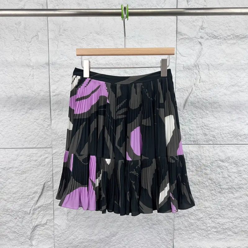 Dior Dior Color Block Pleated Women's Skirt 0089 Size 28" / US 6 / IT 42 - 1 Thumbnail