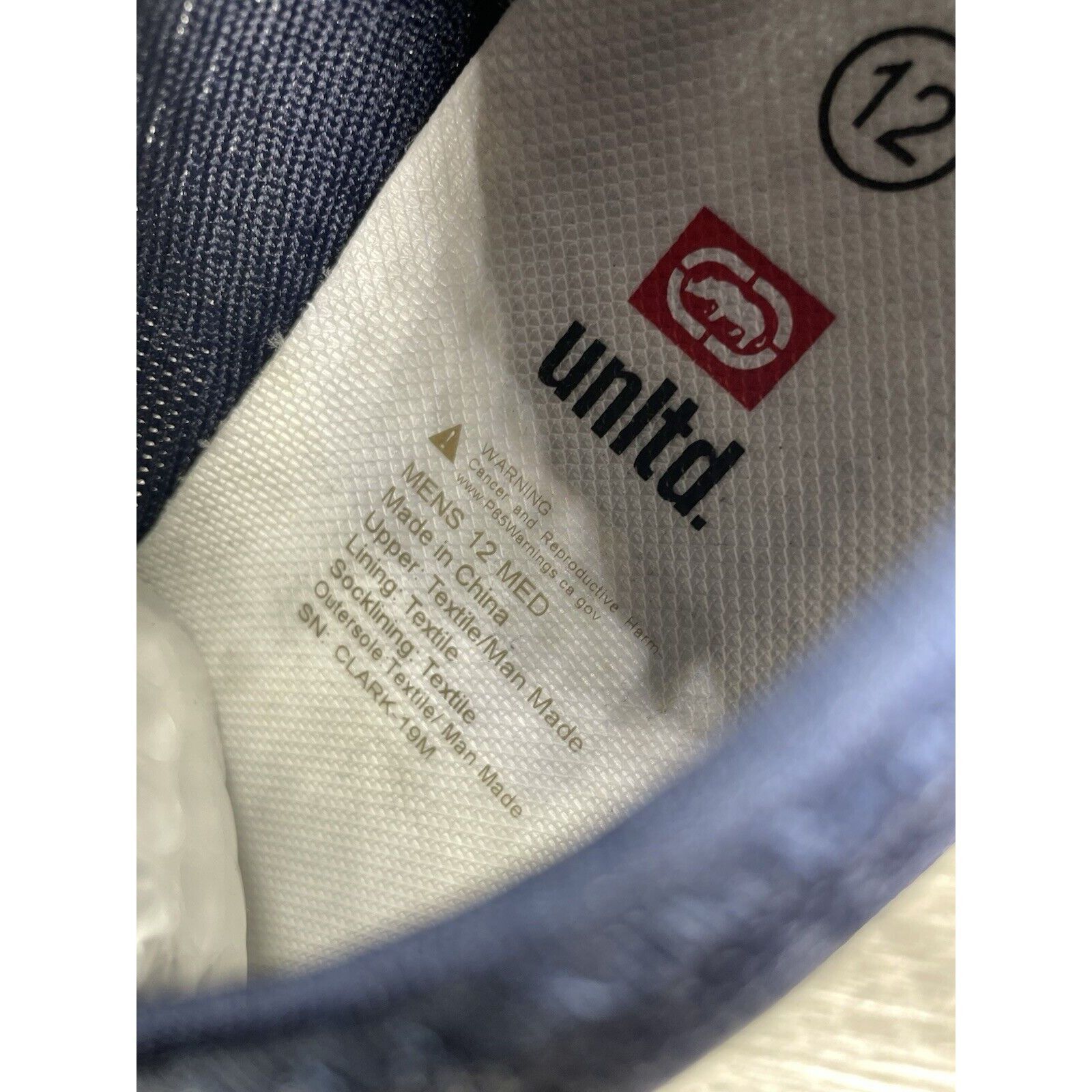 Ecko Unltd. Ecko Unltd Navy Blue Textile Fabric Lace Up Athletic Sneaker Size US 12 / EU 45 - 4 Thumbnail