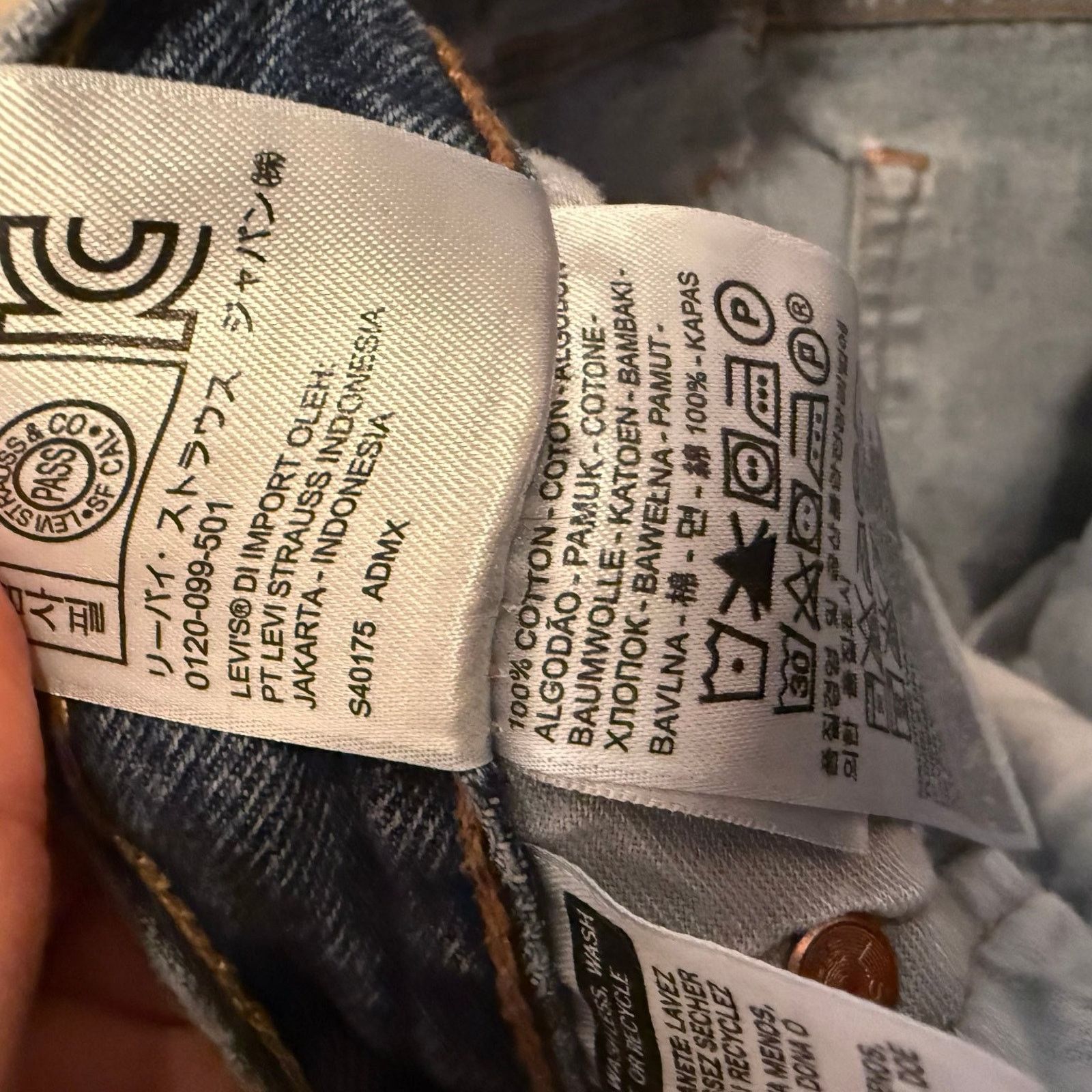 Levi's Levi's 501 Men's Jeans Blue Denim Classic Straight Fit 36x30 Size US 36 / EU 52 - 8 Thumbnail