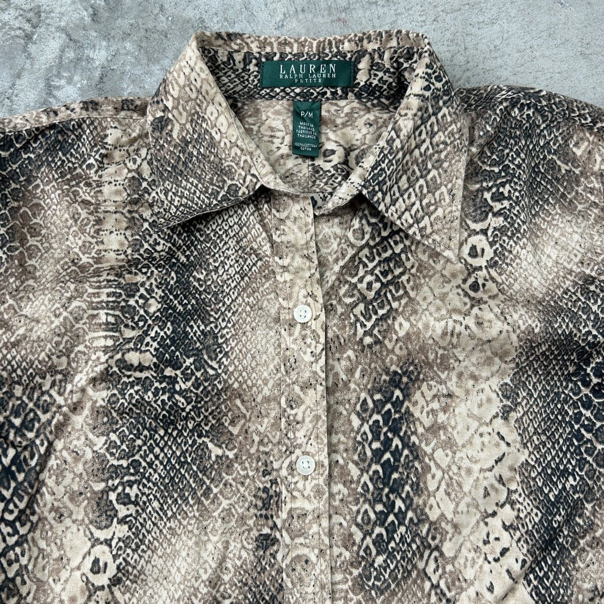 Lauren Ralph Lauren × Polo Ralph Lauren × Ralph Lauren Lauren Ralph Lauren Petite - Snake Shirt Size M / US 6-8 / IT 42-44 - 10 Thumbnail