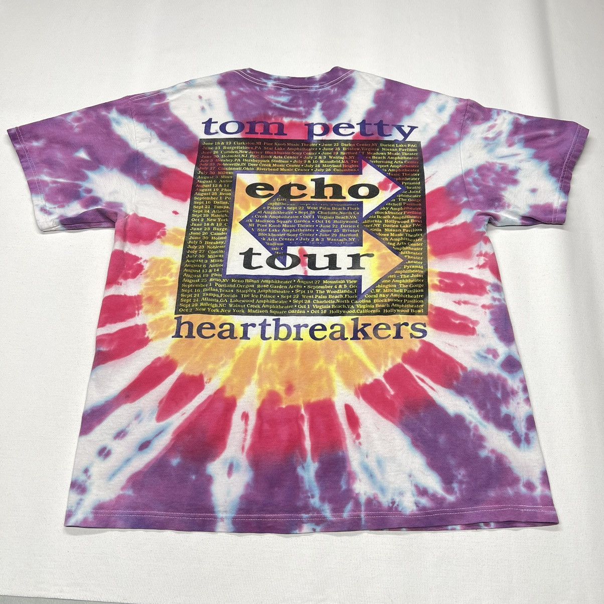 Band Tees × Vintage Tom Petty The Heartbreakers Tee Shirt Tie Dye Echo Tour Rock Size US XL / EU 56 / 4 - 12 Thumbnail