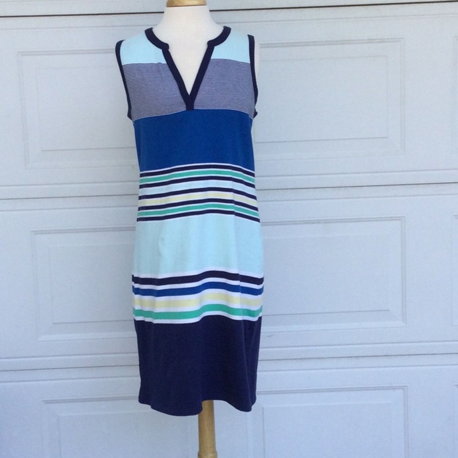 Other Liz Claiborne Weekend Stripe Sleeveless Midi Dress Size LT Size L / US 10 / IT 46 - 1 Thumbnail