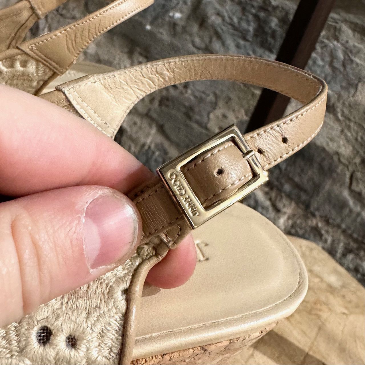 Jimmy Choo Jimmy Choo Prova Floral Embroidered Cork Wedge Sandals Size US 11 / IT 41 - 8 Thumbnail