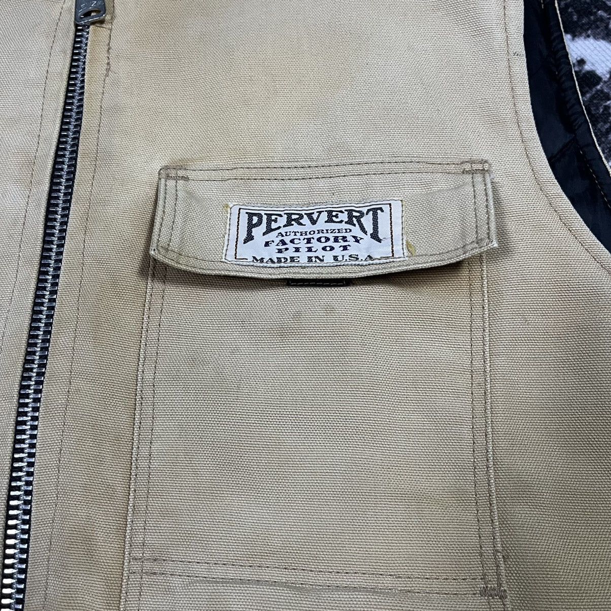 Pervert 4* Pervert NYC OG 90s Quilted Vest –Lenzip USA– Size US XL / EU 56 / 4 - 8 Thumbnail