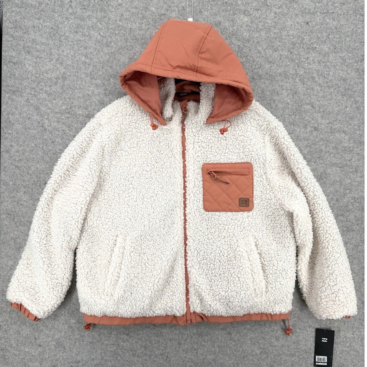 Billabong NWT Billabong Northern Shore Sand Hooded Zip Fleece Jacket Size XL / US 12-14 / IT 48-50 - 1 Thumbnail