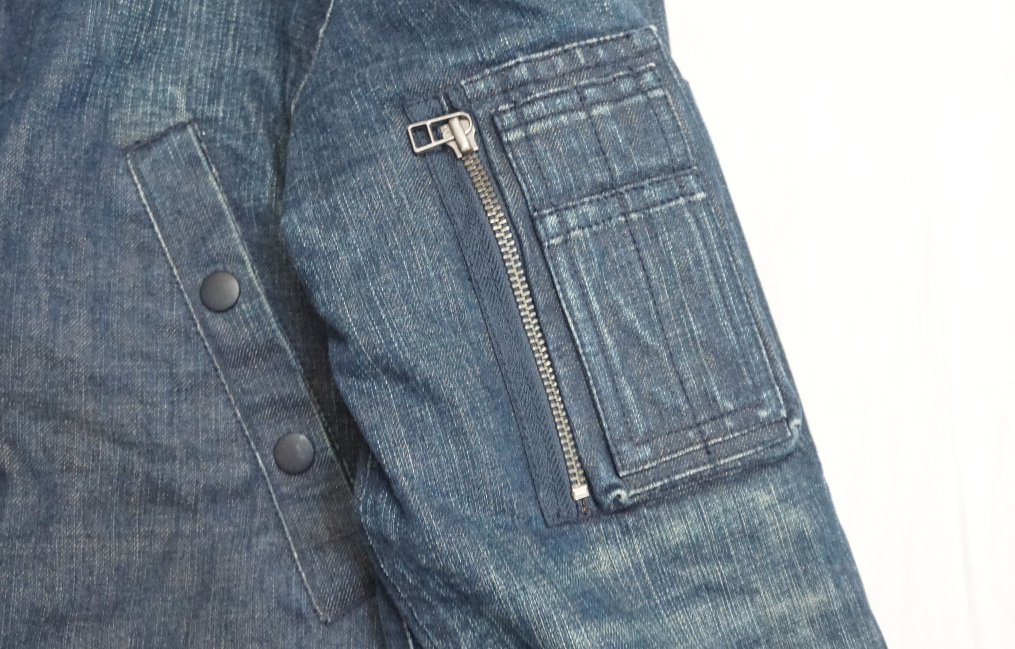 RRL Ralph Lauren 00's Polo RRL Ralph Lauren Real Fur Denim Coat Size US S / EU 44-46 / 1 - 2 Thumbnail
