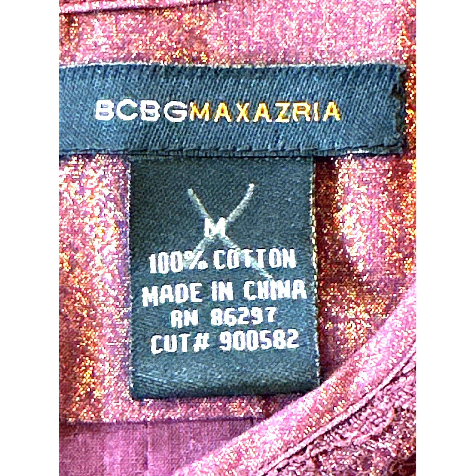 Bcbgmaxazria BCBGMAXAZRIA Metallic Purple and Gold Cotton Blouse With Lac Size M / US 6-8 / IT 42-44 - 3 Thumbnail