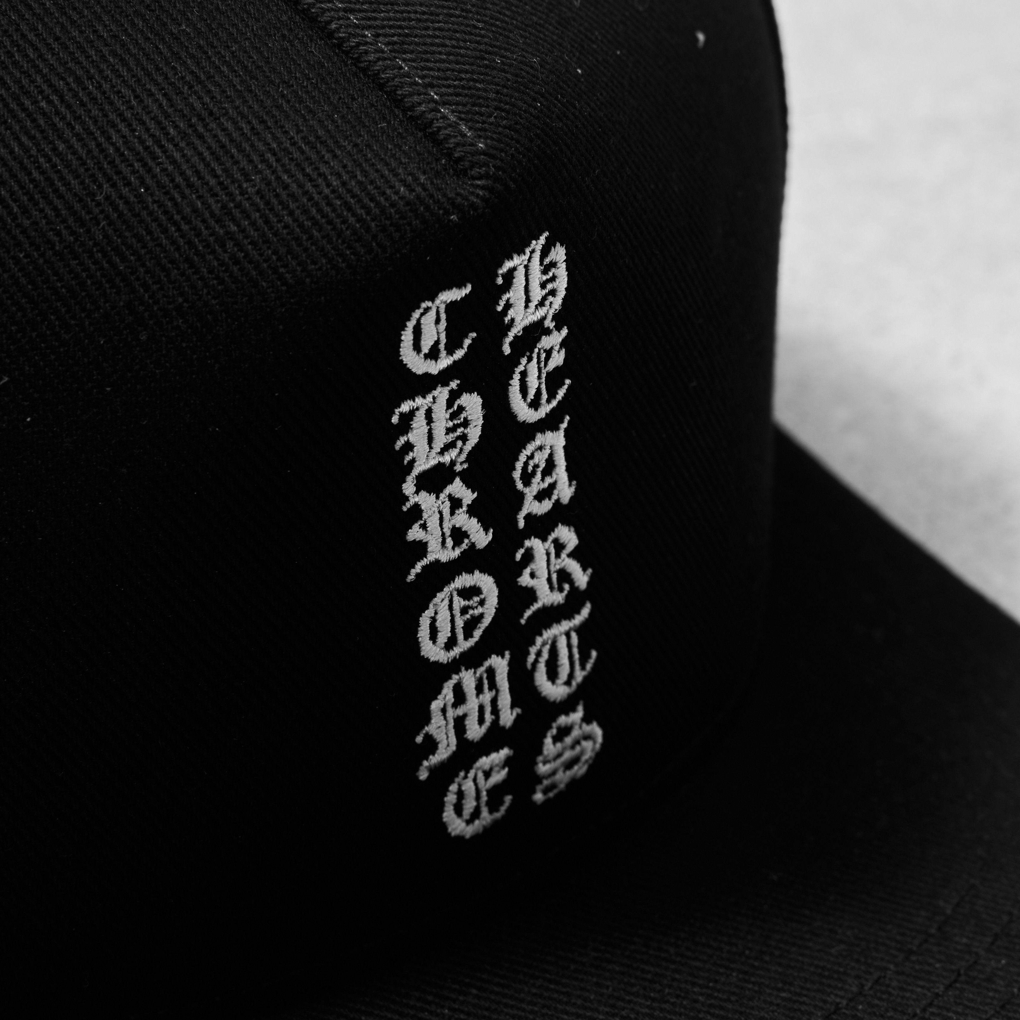 Chrome Hearts CHROME HEARTS Vertical Logo Hat Black Denim Size ONE SIZE - 6 Thumbnail