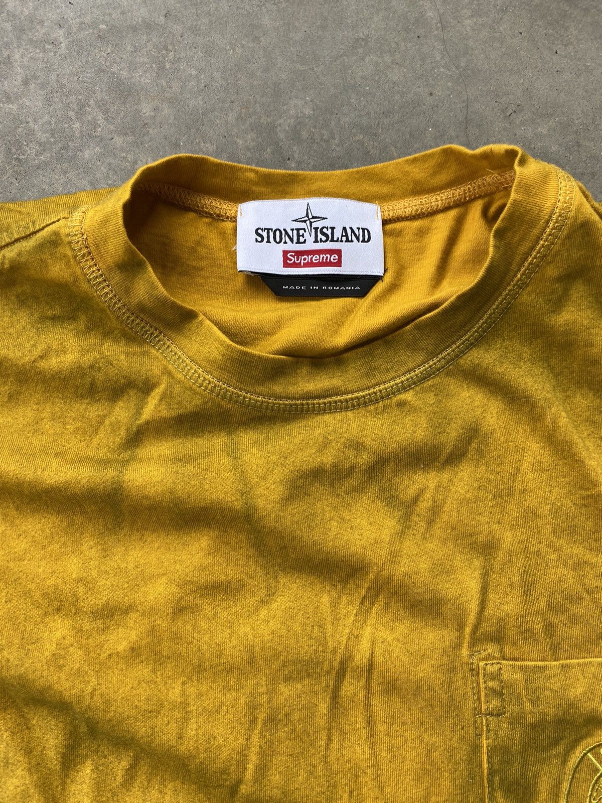 Supreme stone island pocket tee online