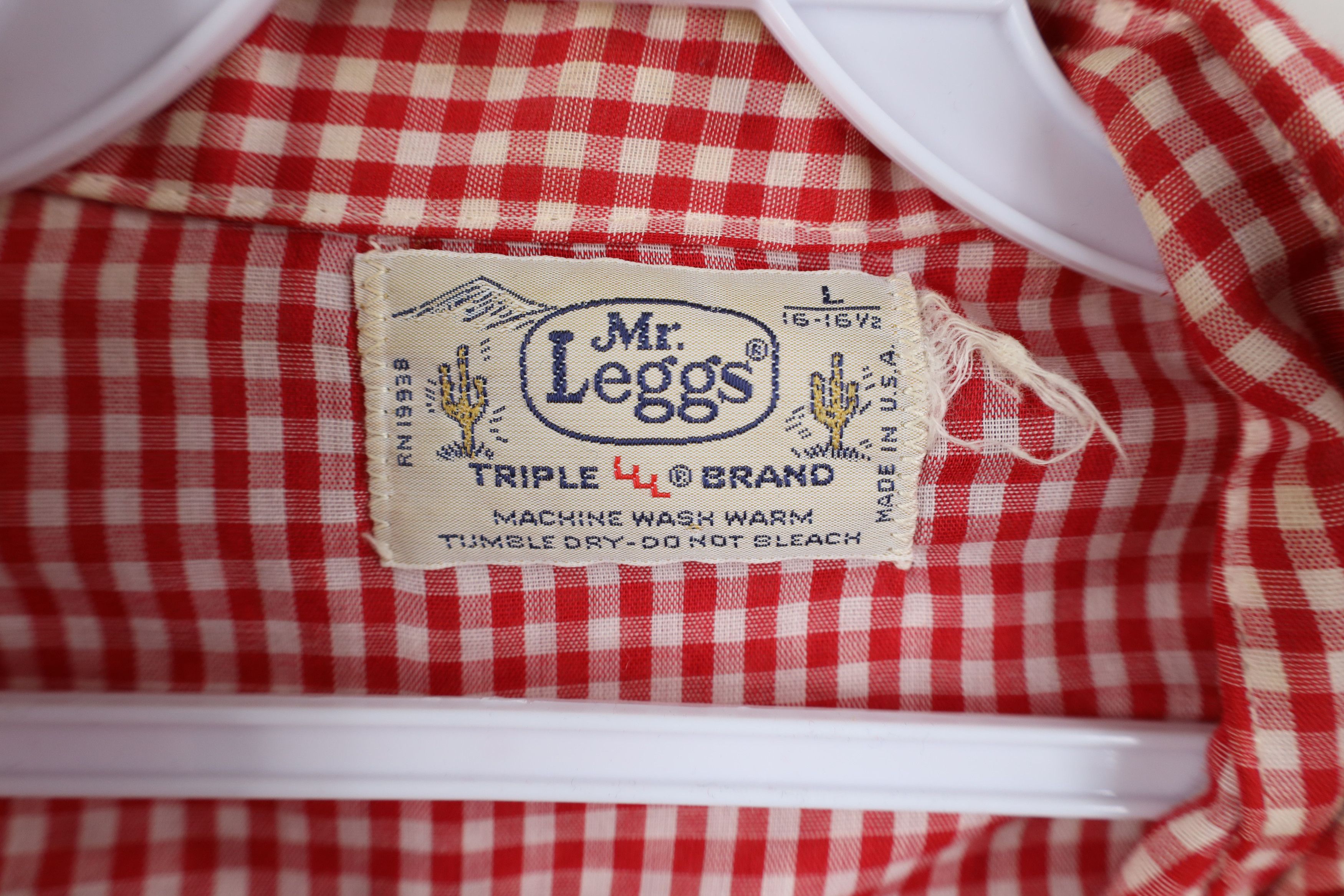 Vintage Vintage 70s Rockabilly Snap Button Shirt Gingham Plaid USA Size US L / EU 52-54 / 3 - 4 Thumbnail