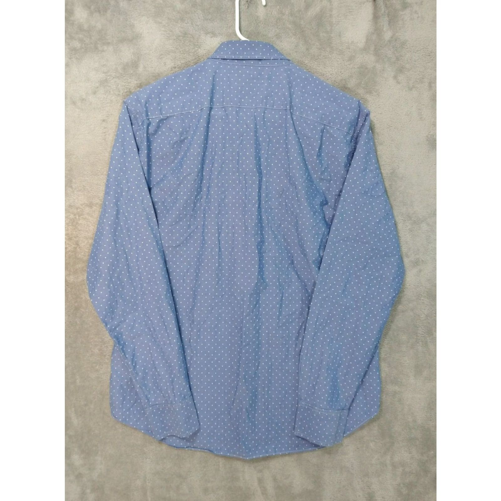 Bonobos Bonobos Shirt Mens Blue Polka Dot Slim Fit Long Sleeve Button-Down Cotton Adult Large Blue 44in Chest Classic Preppy Mens Size US L / EU 52-54 / 3 - 2 Thumbnail
