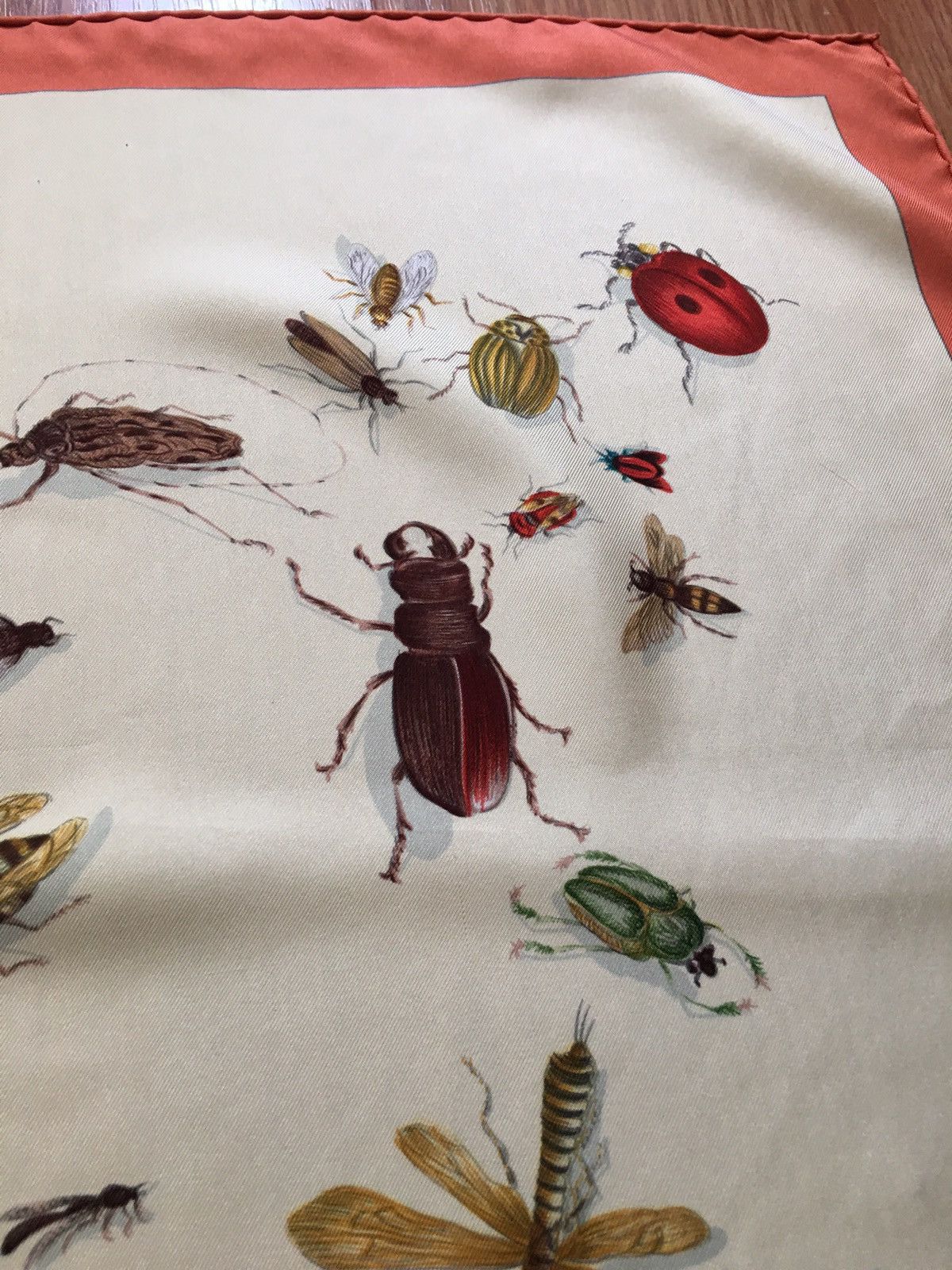 Hermes LES INSECTES HERMES by Hugo Grygkar Vintage Silk Scarf Size ONE SIZE - 7 Thumbnail