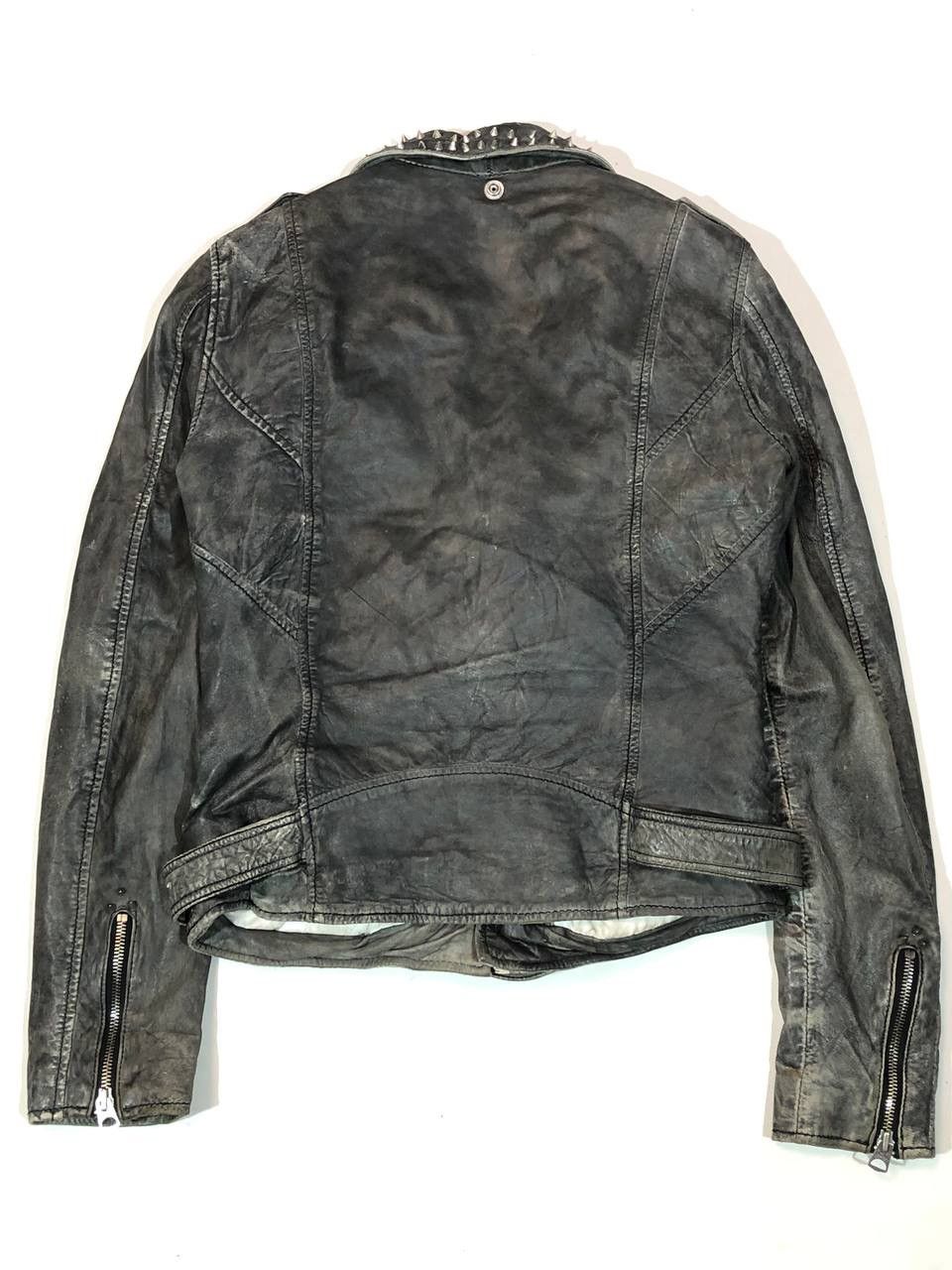 Schott Vintage Schott Perfecto Grey Leather Jacket Size L / US 10 / IT 46 - 10 Thumbnail